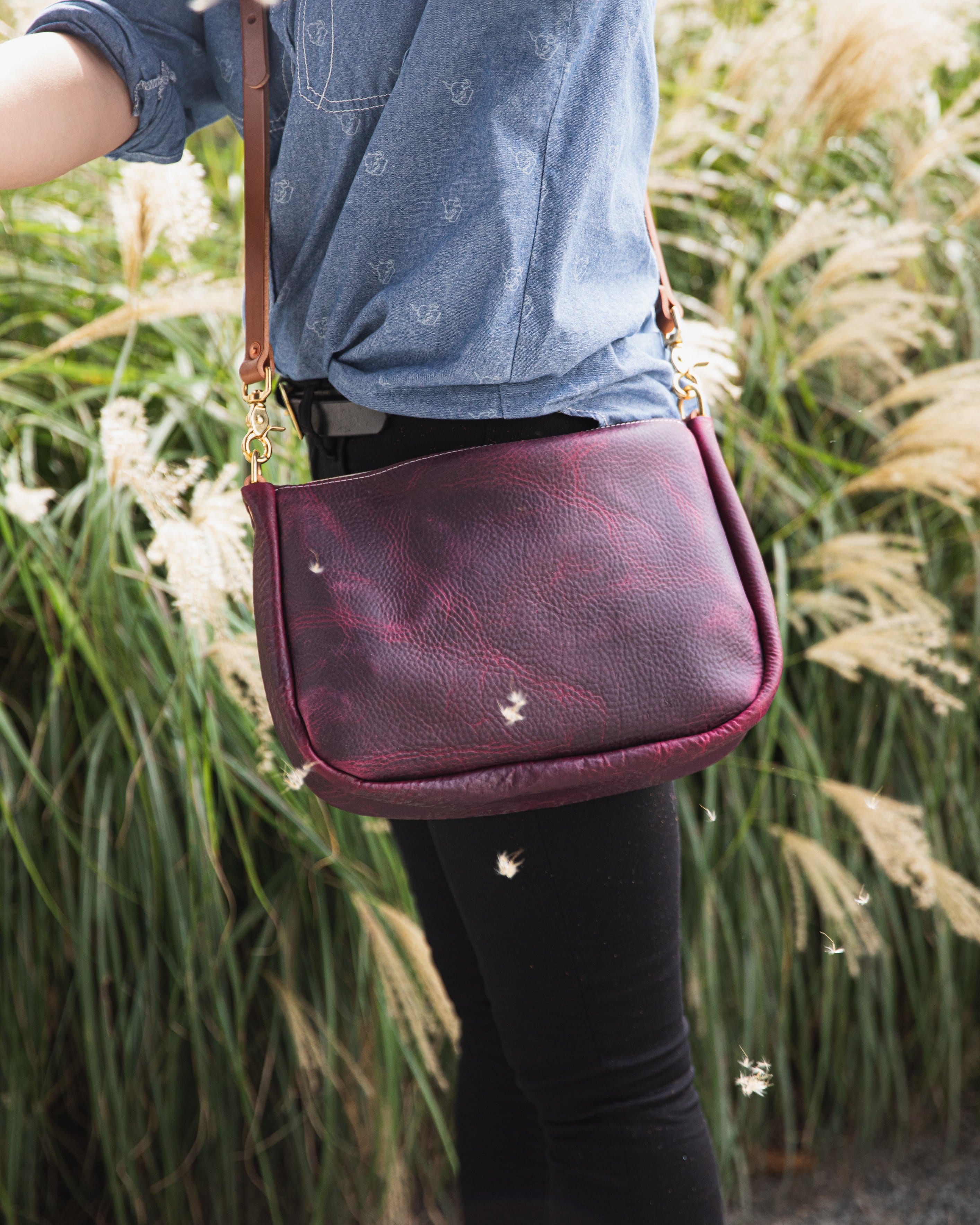 Scratch-and-Dent Purple Kodiak Crossbody Bag