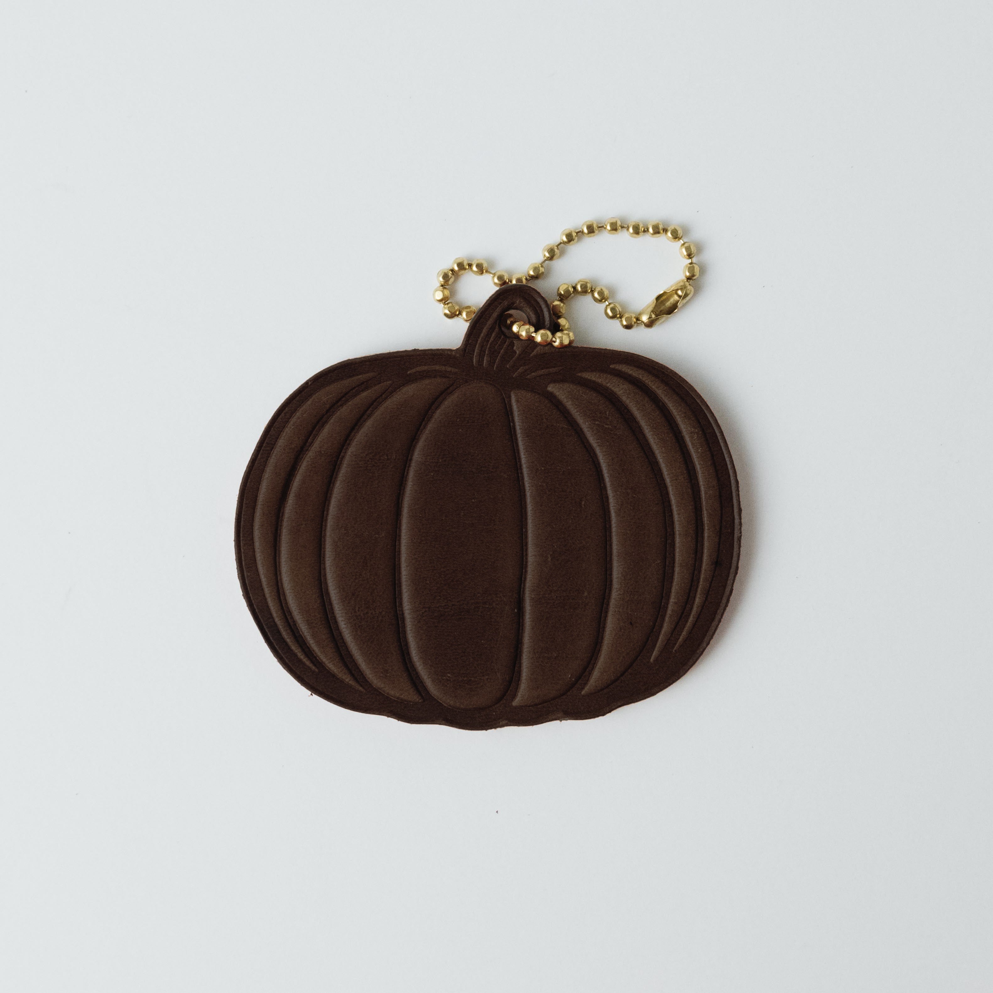 2-Ply Horween Pumpkin Tag- personalized luggage tags - custom luggage tags - KMM & Co.