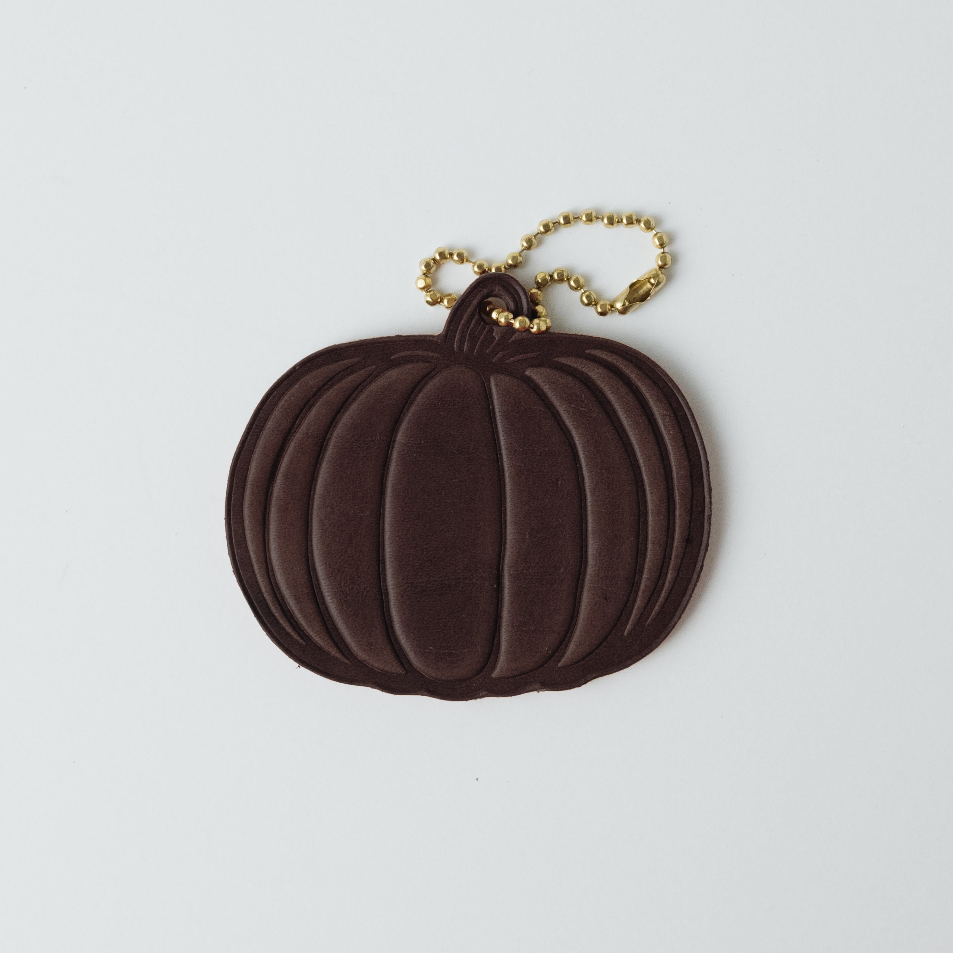2-Ply Horween Pumpkin Tag- personalized luggage tags - custom luggage tags - KMM & Co.