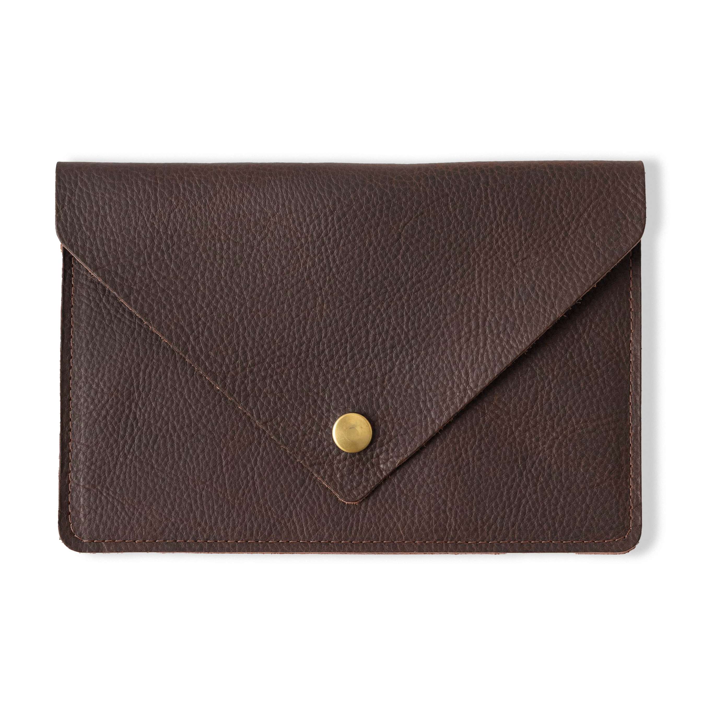 Brown Kodiak Leather Clutch