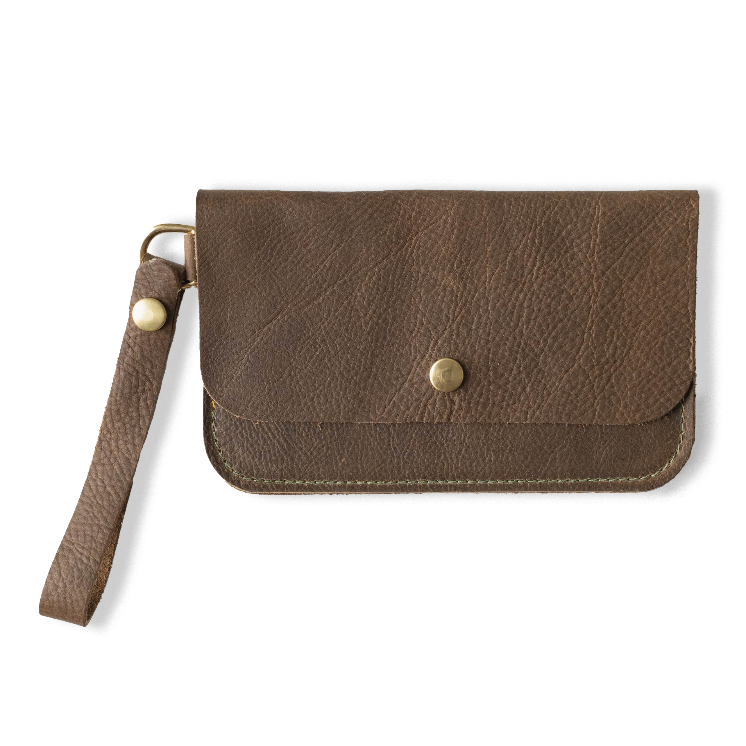 Olive Kodiak Wristlet Clutch