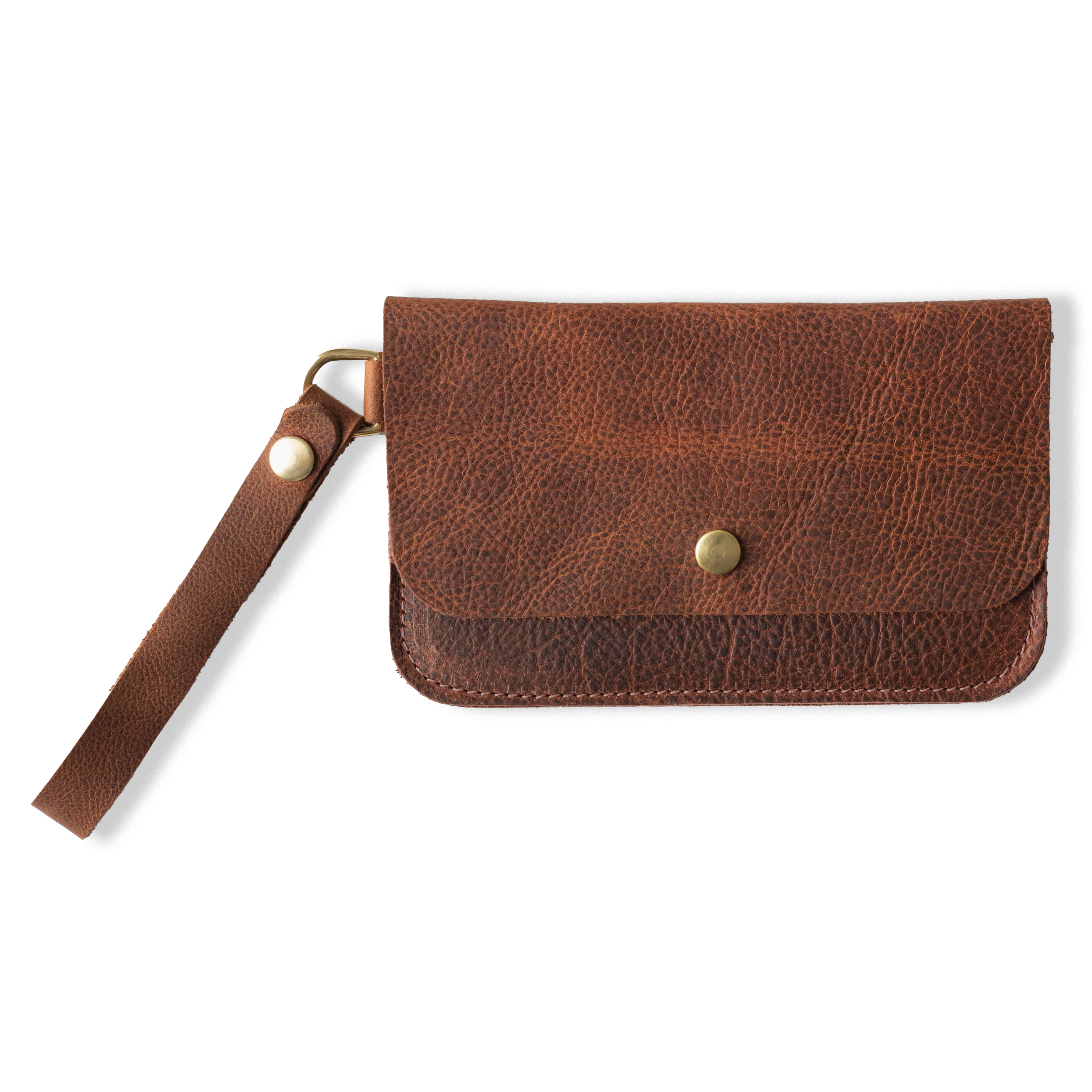 Tan Kodiak Wristlet Clutch