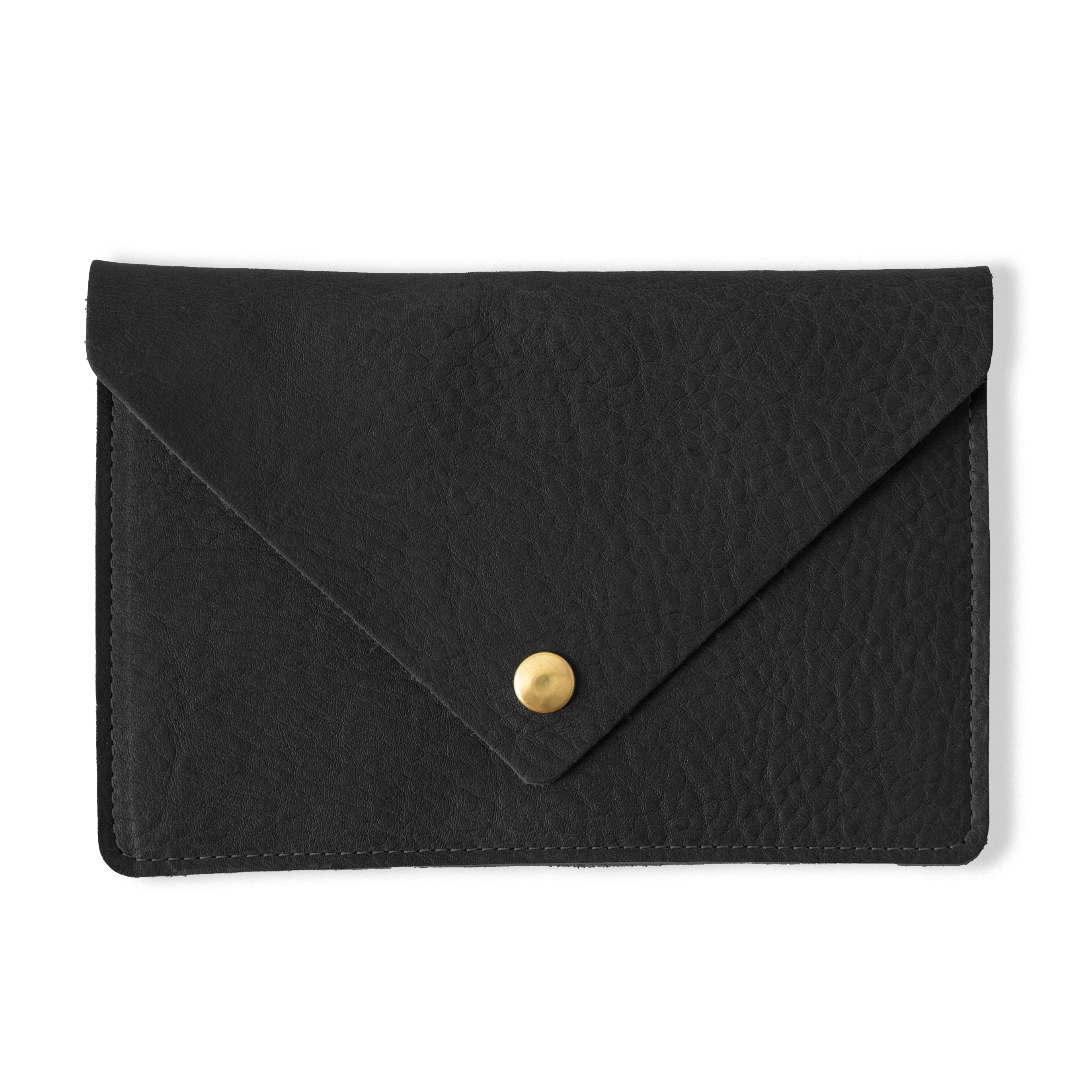 Black Cypress Leather Clutch