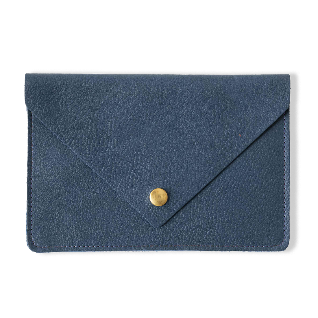 Blue Cypress Leather Clutch
