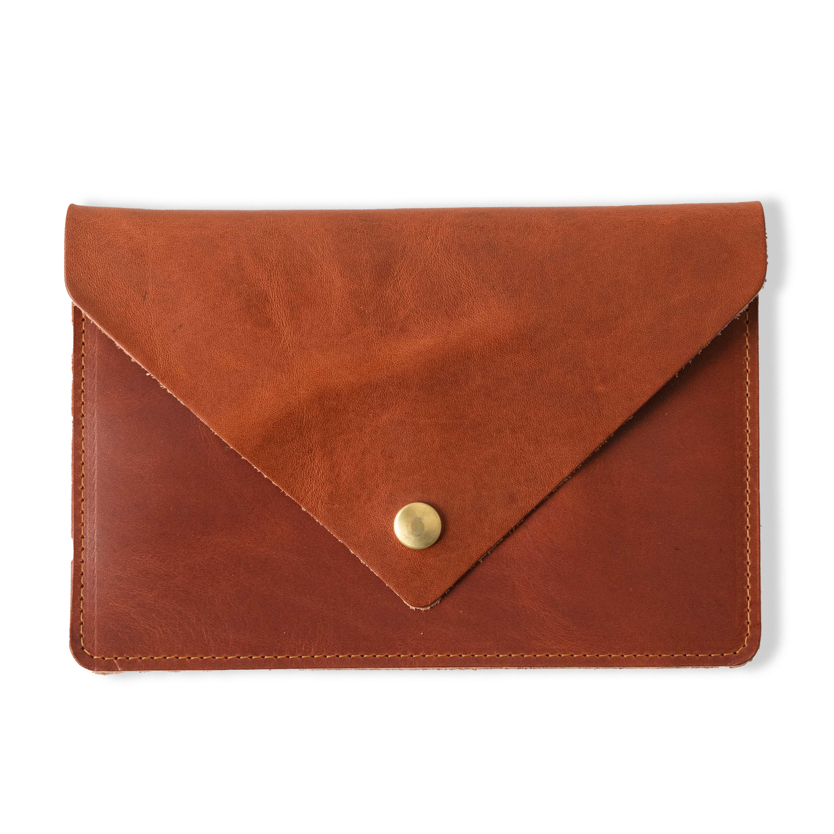 English Tan Dublin Leather Clutch