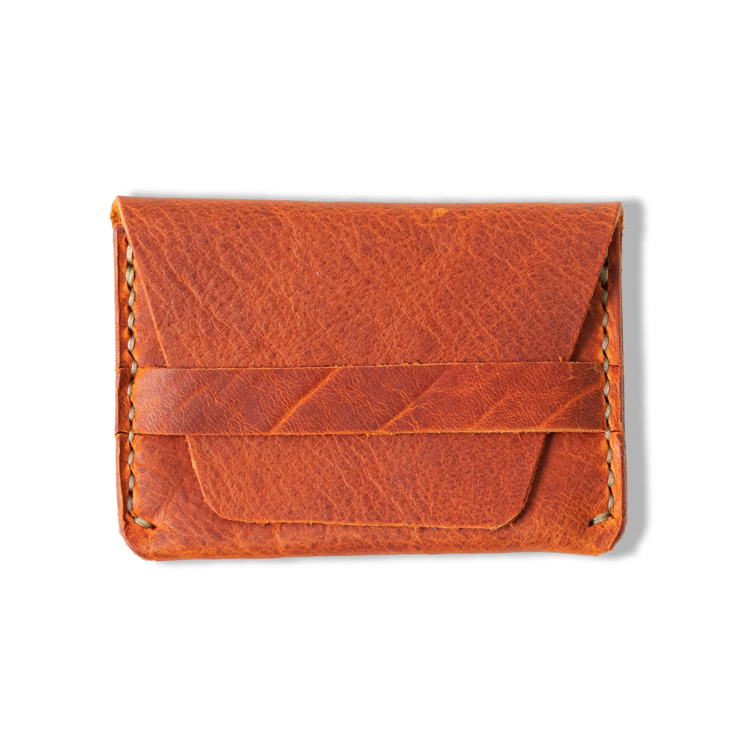 Orange Bison Flap Wallet