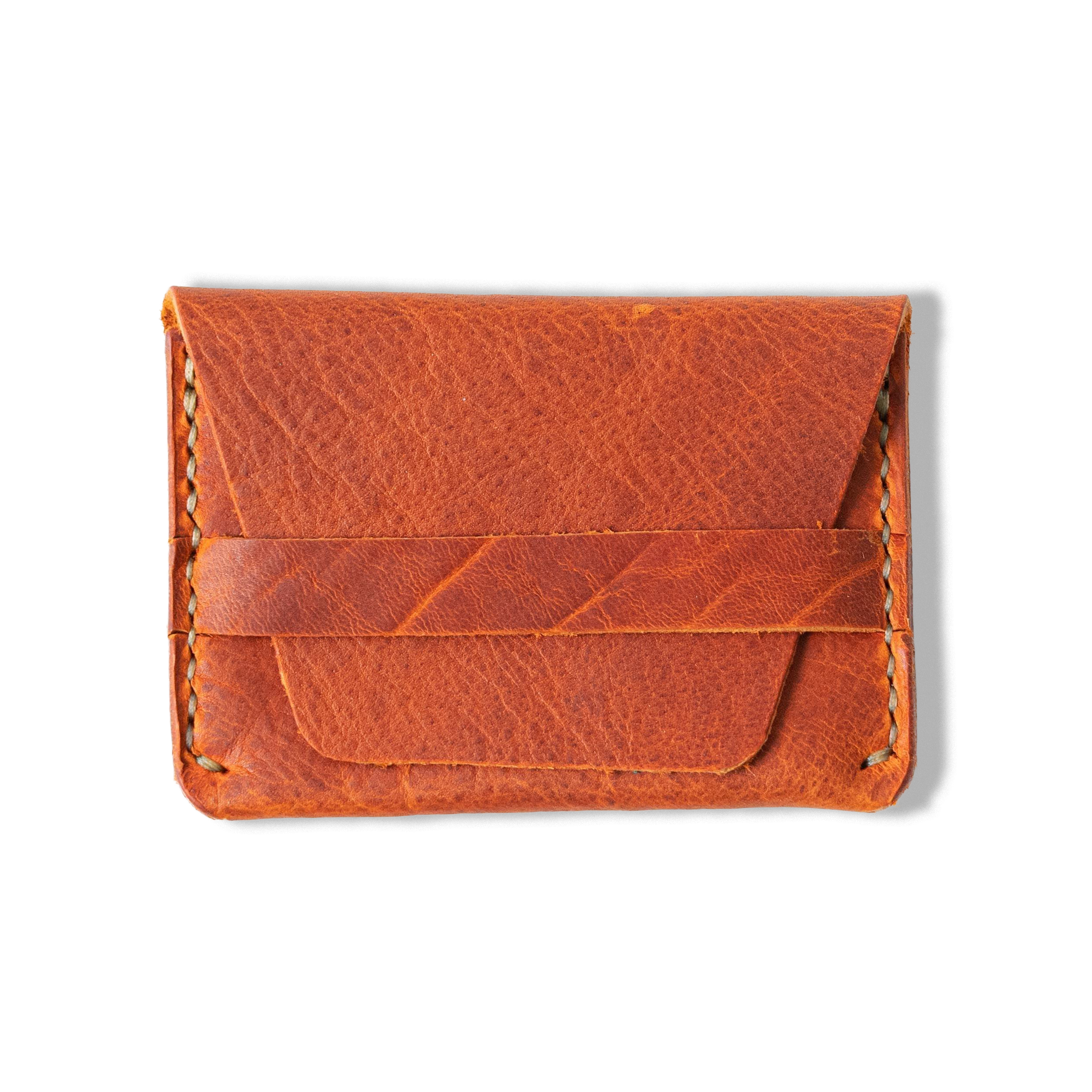 Orange Bison Flap Wallet