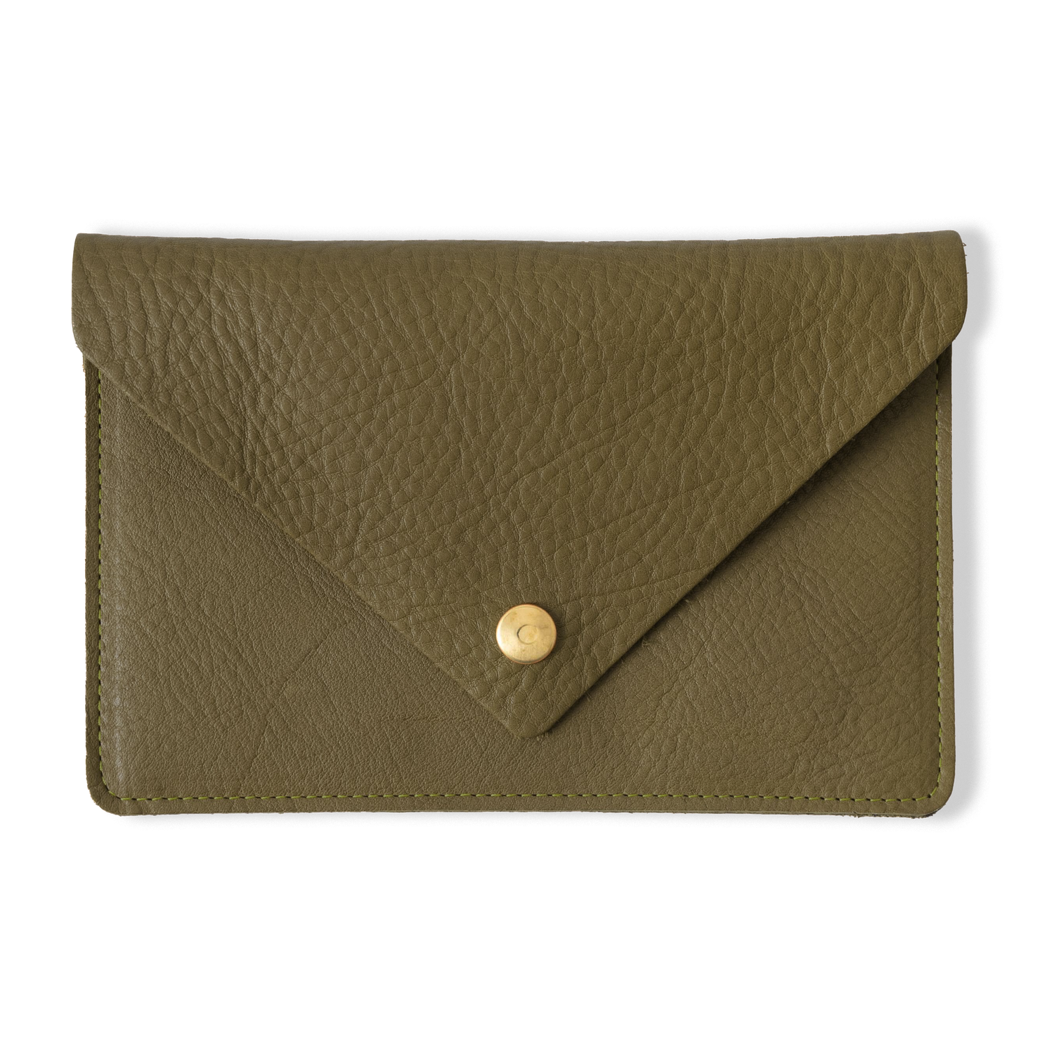 Olive Cypress Leather Clutch