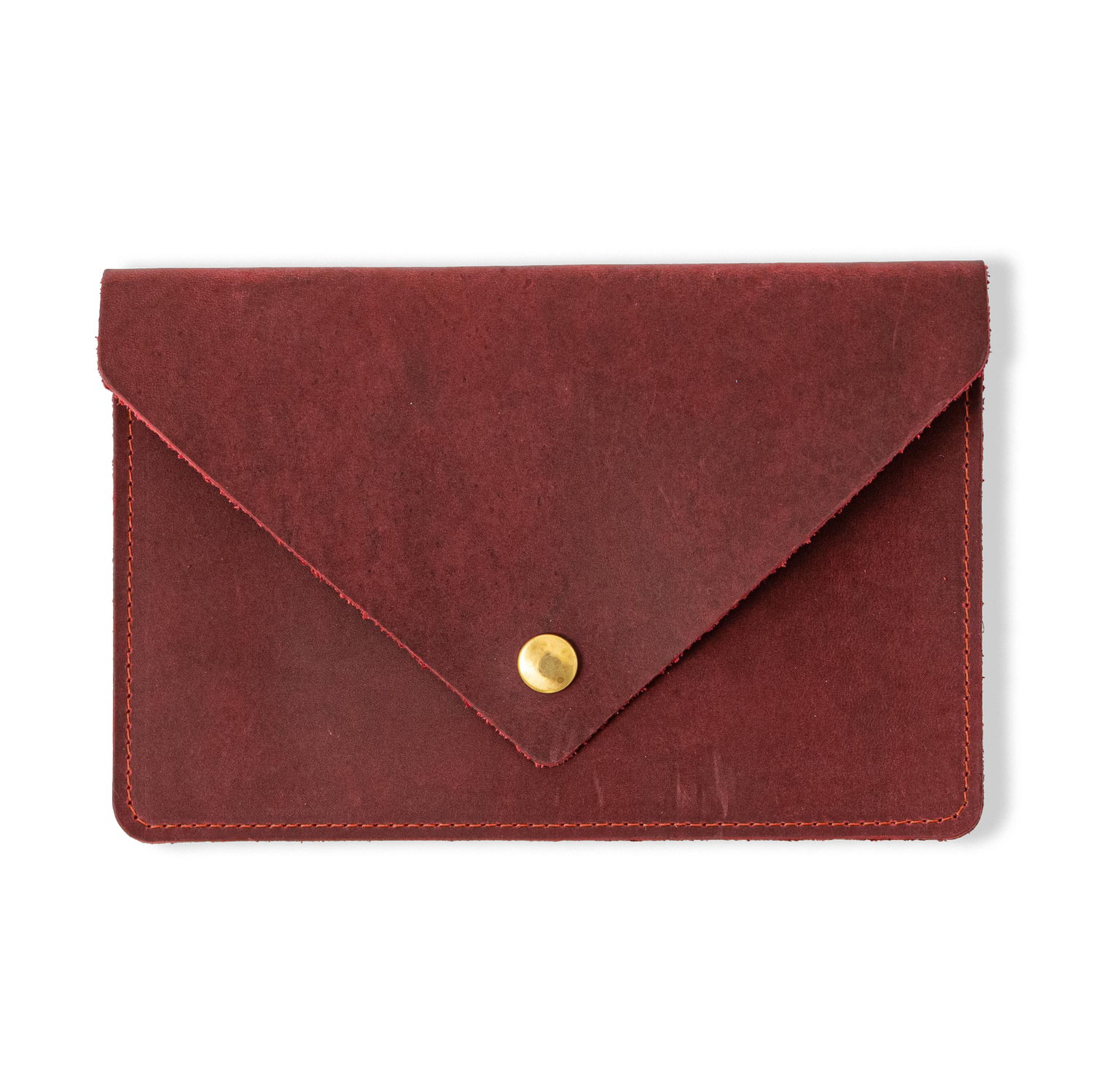 Cranberry Crazy Horse Leather Clutch