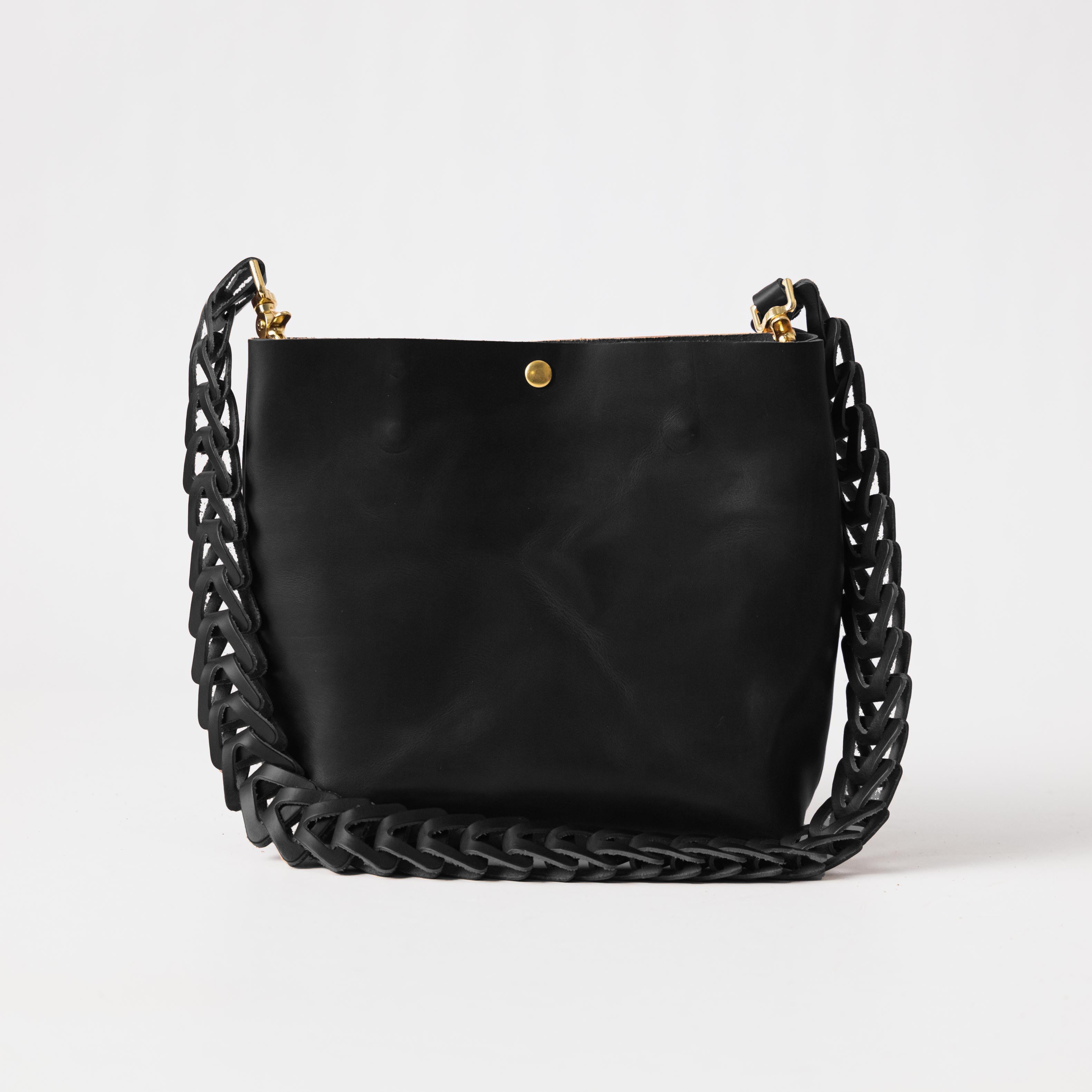 Black Double Mini Crossbody Tote