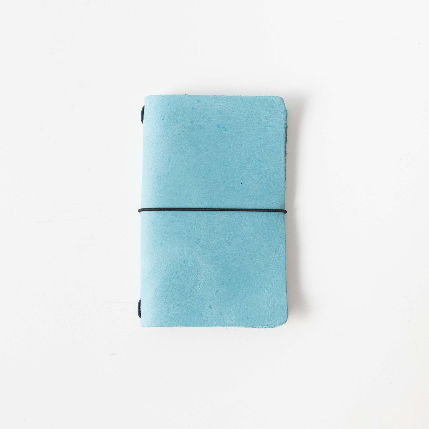 Aegean Blue Travel Notebook- leather journal - leather notebook - KMM & Co.