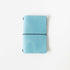 Aegean Blue Travel Notebook- leather journal - leather notebook - KMM & Co.