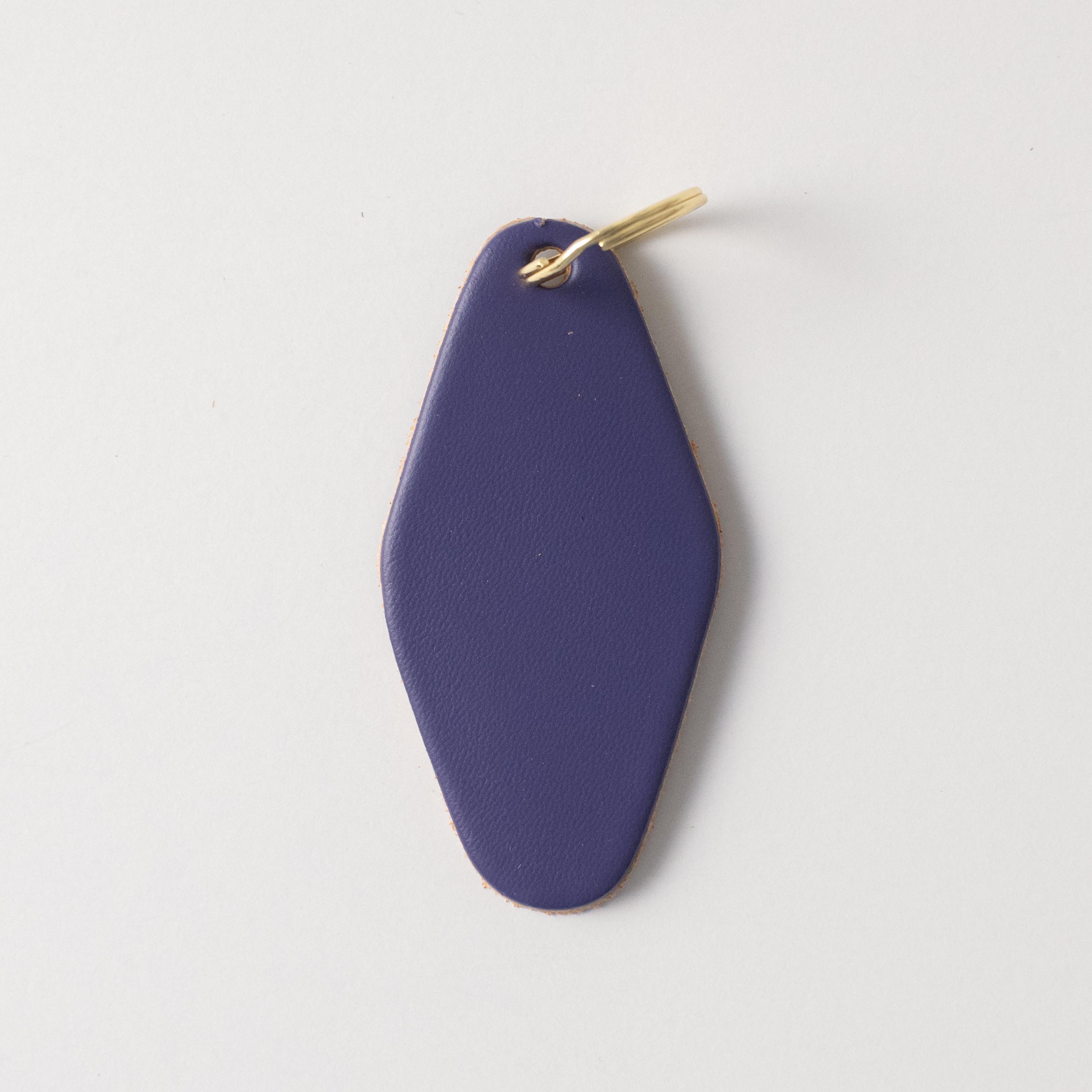 Amethyst Hotel Key Fob- leather keychain - leather key holder - leather key fob - KMM &amp; Co.