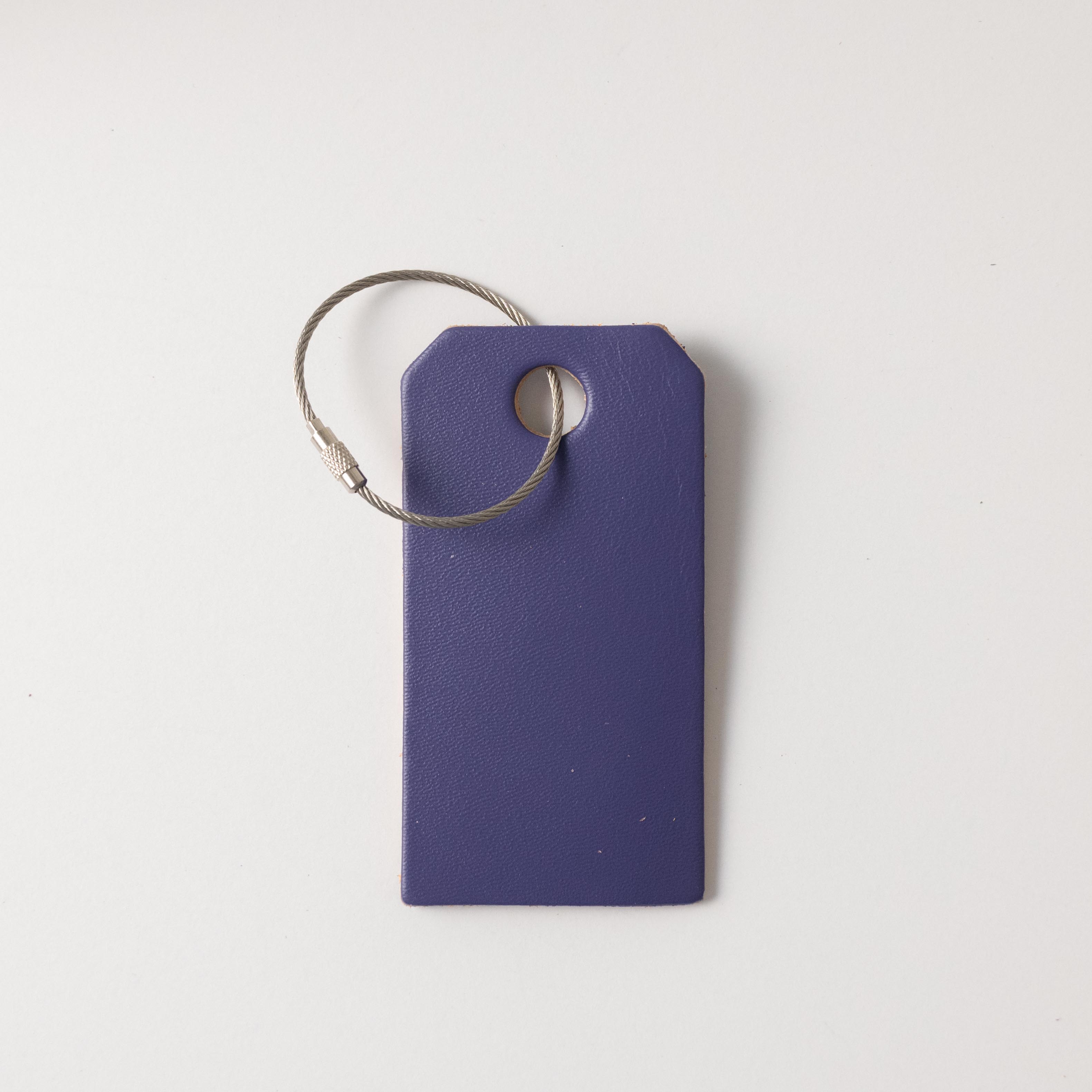 Amethyst Leather Tag- personalized luggage tags - custom luggage tags - KMM & Co.