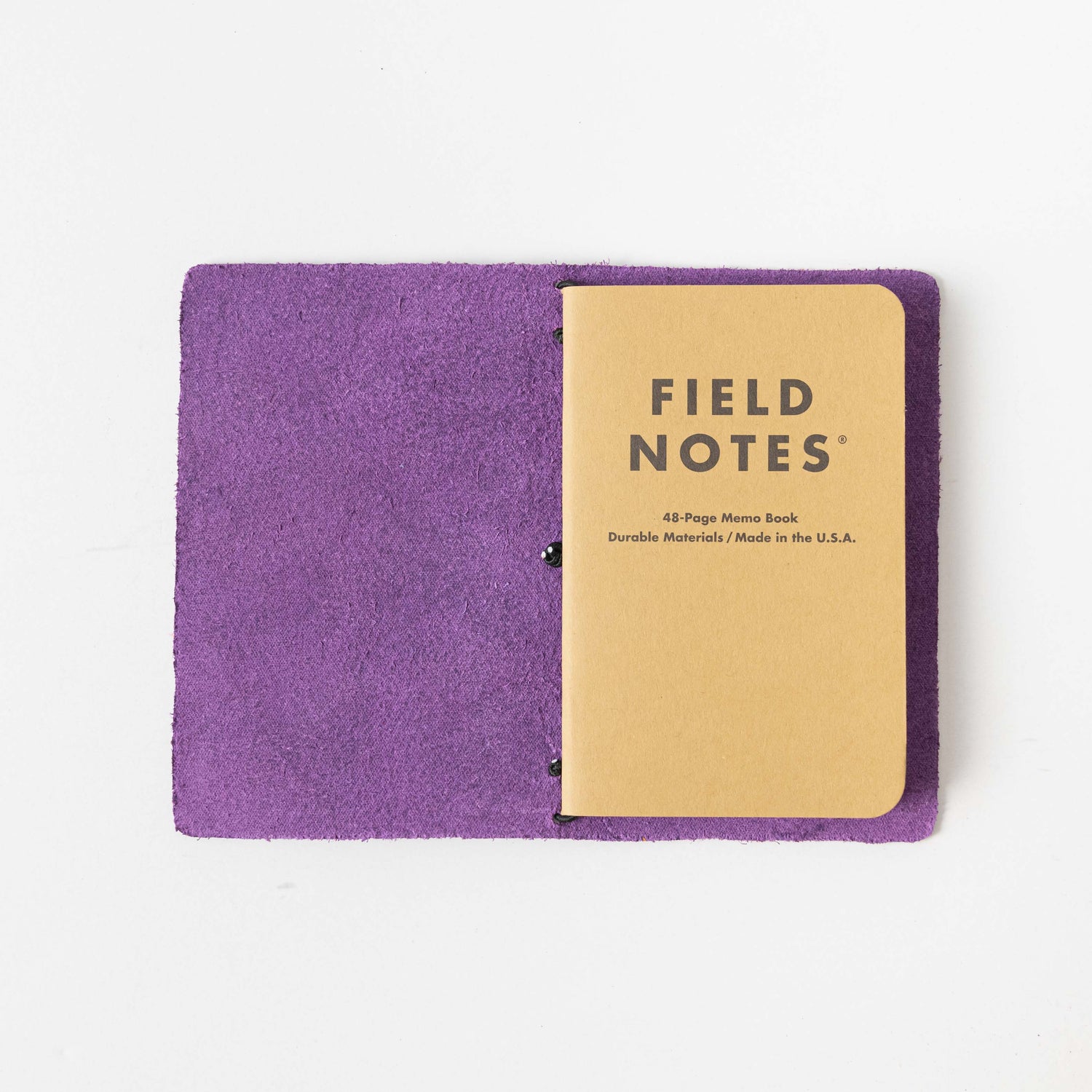 Amethyst Travel Notebook- leather journal - leather notebook - KMM & Co.