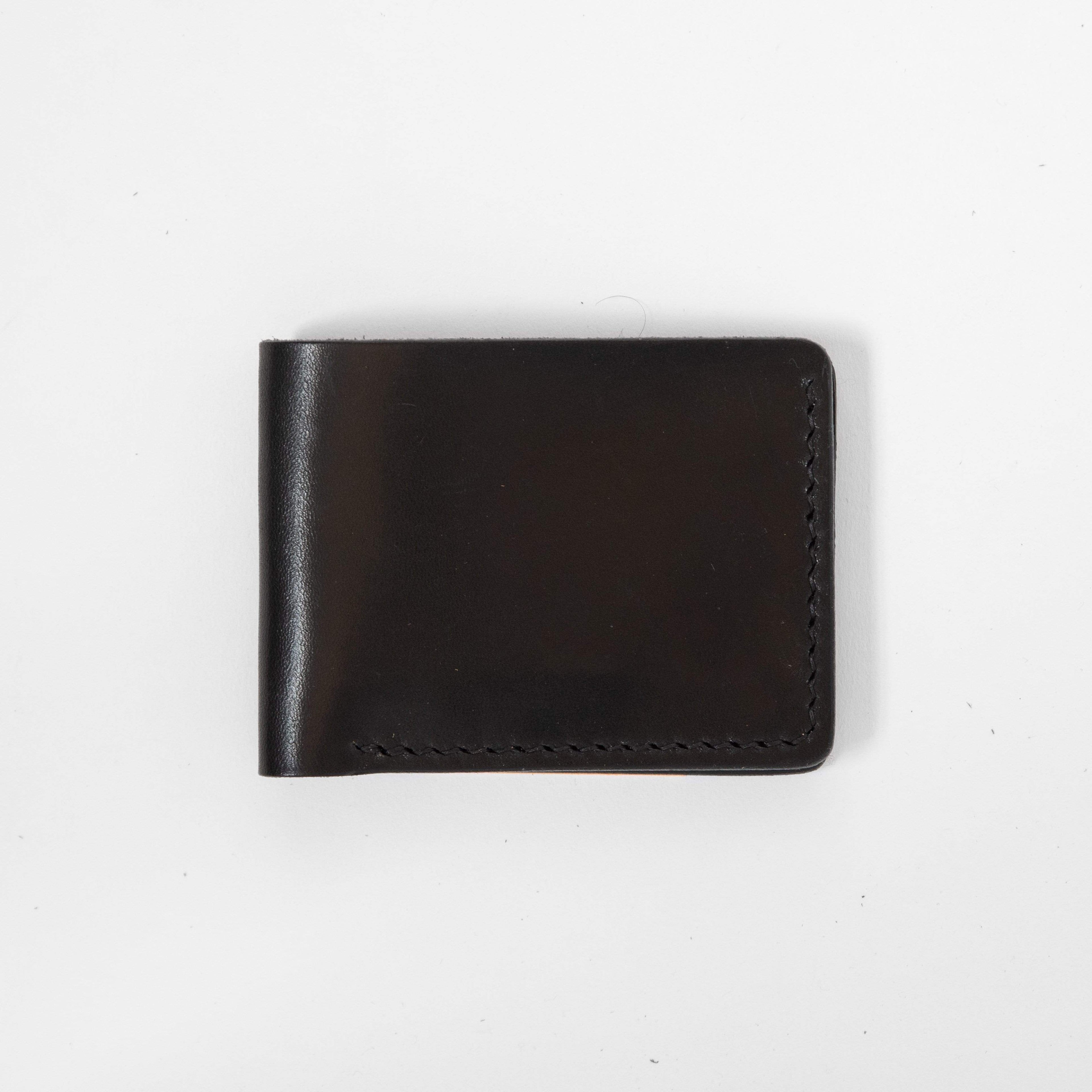 Black Billfold- leather billfold wallet - mens leather bifold wallet - KMM &amp; Co.