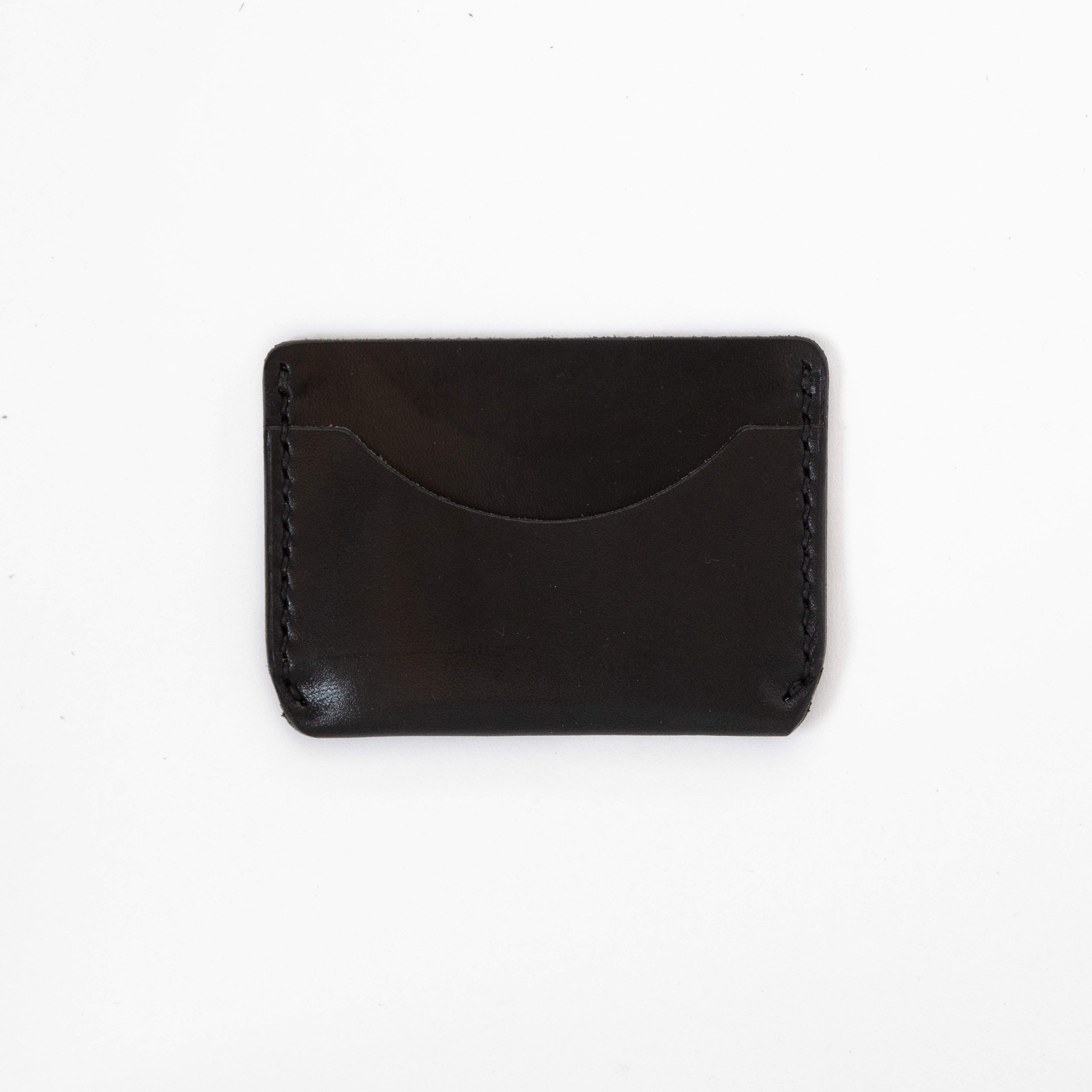 Black Card Case- mens leather wallet - leather wallets for women - KMM & Co.
