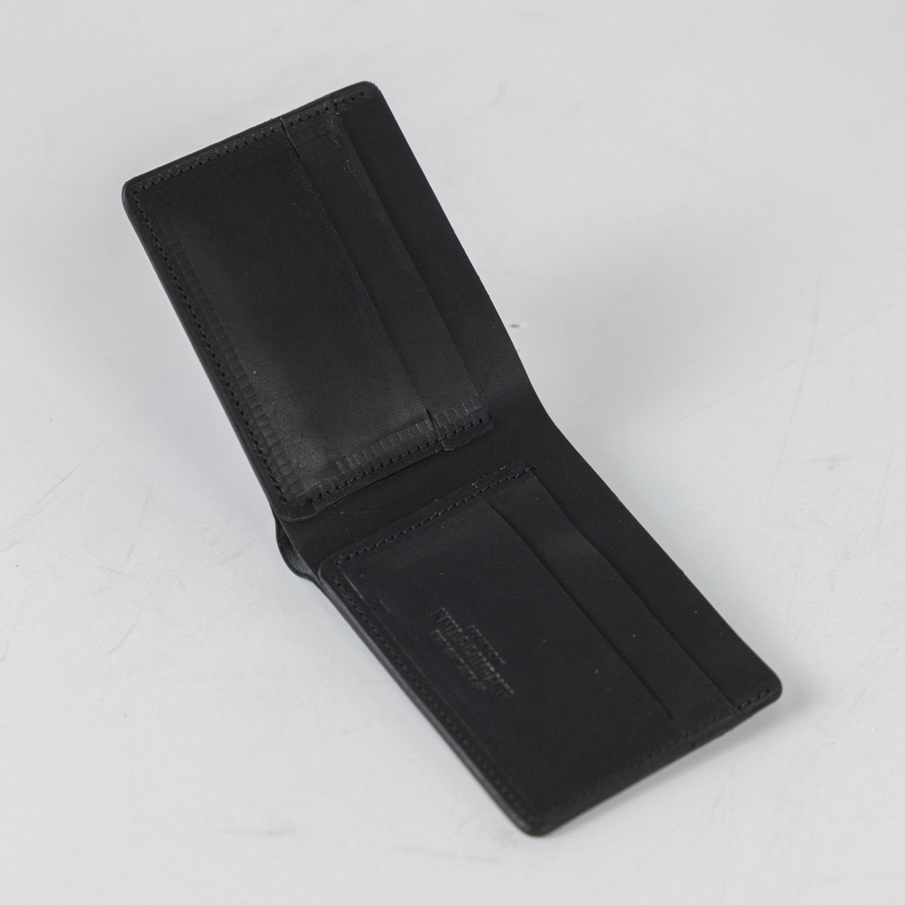 Black Dublin Billfold- leather billfold wallet - mens leather bifold wallet - KMM & Co.