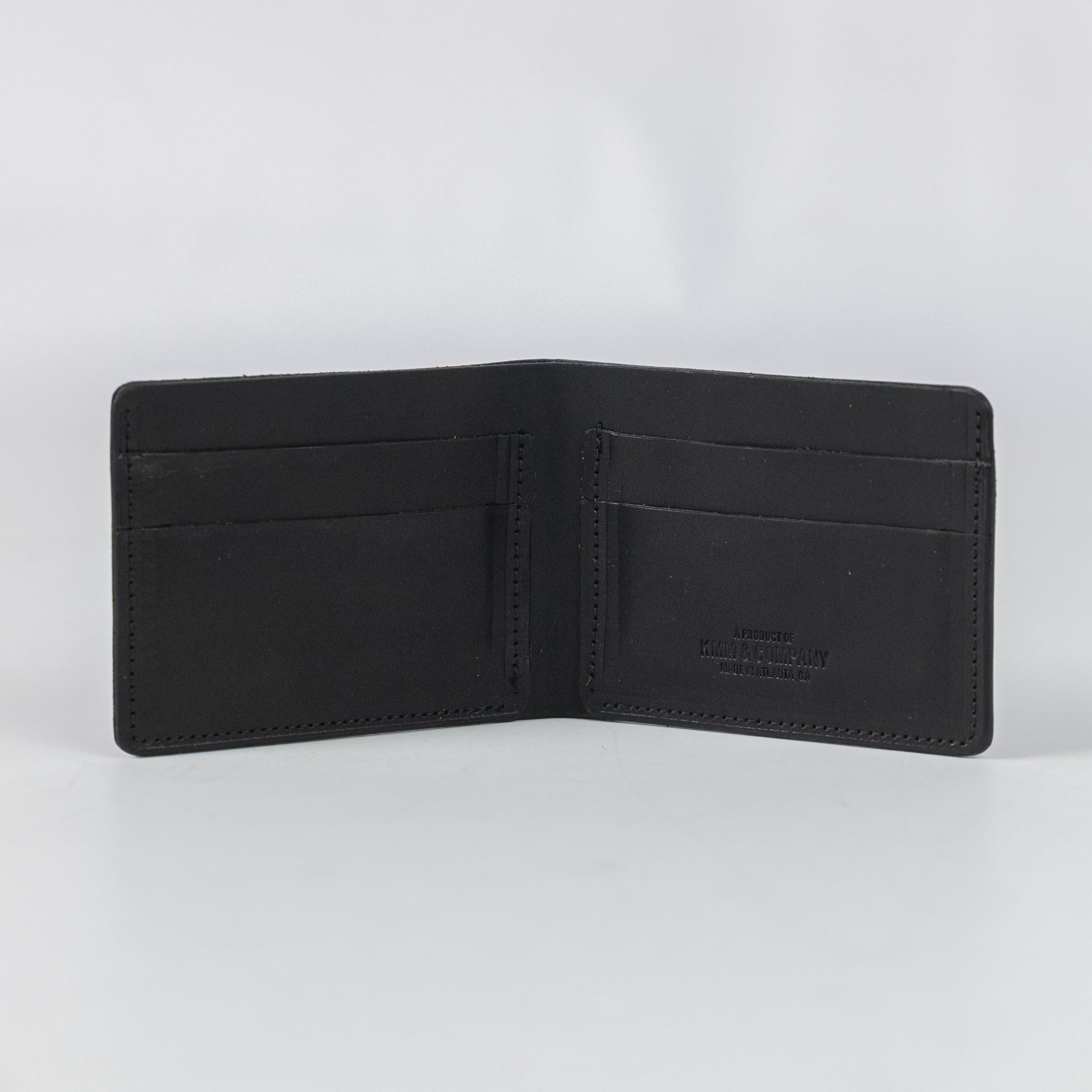 Black Dublin Billfold- leather billfold wallet - mens leather bifold wallet - KMM & Co.