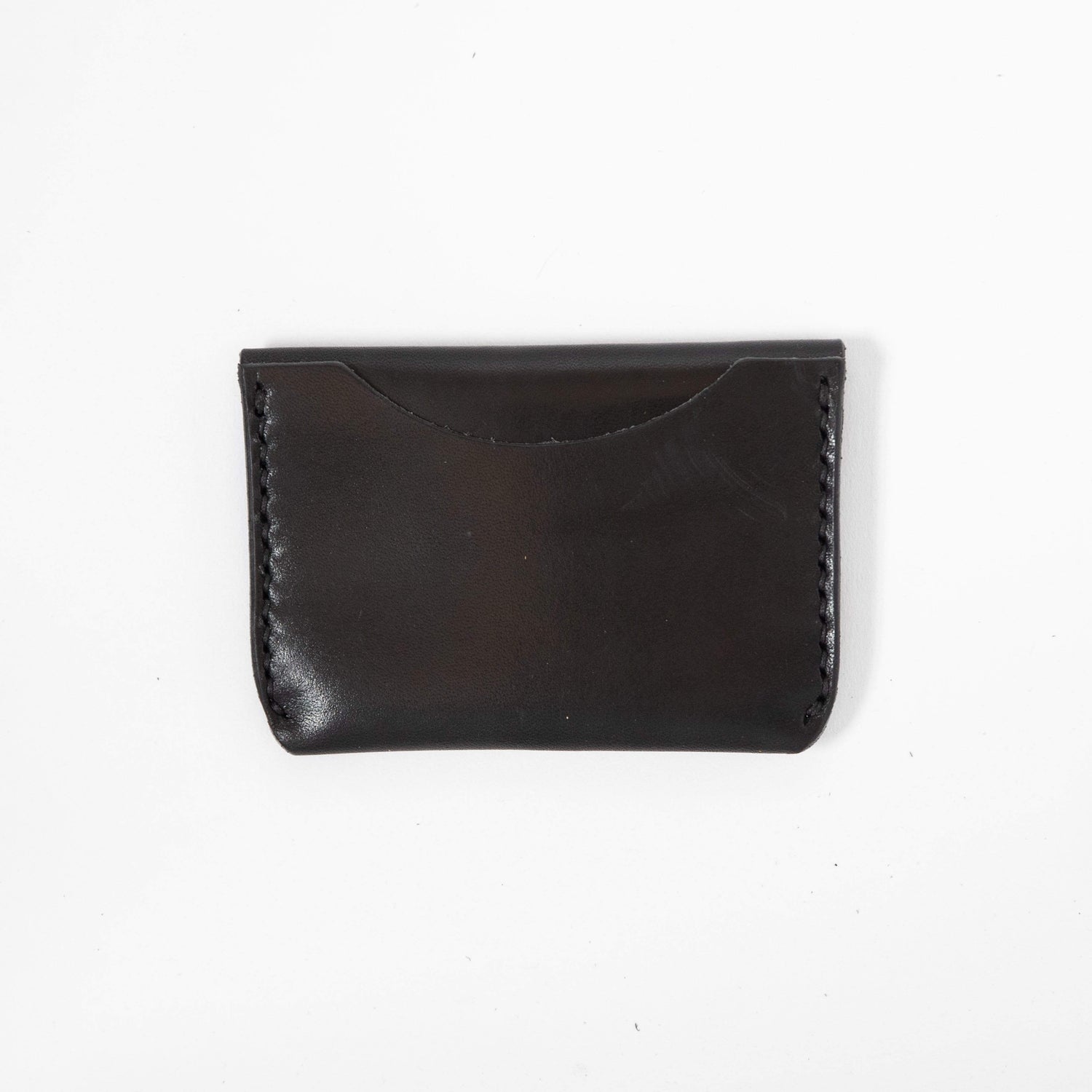 Black Flap Wallet- mens leather wallet - handmade leather wallets at KMM & Co.