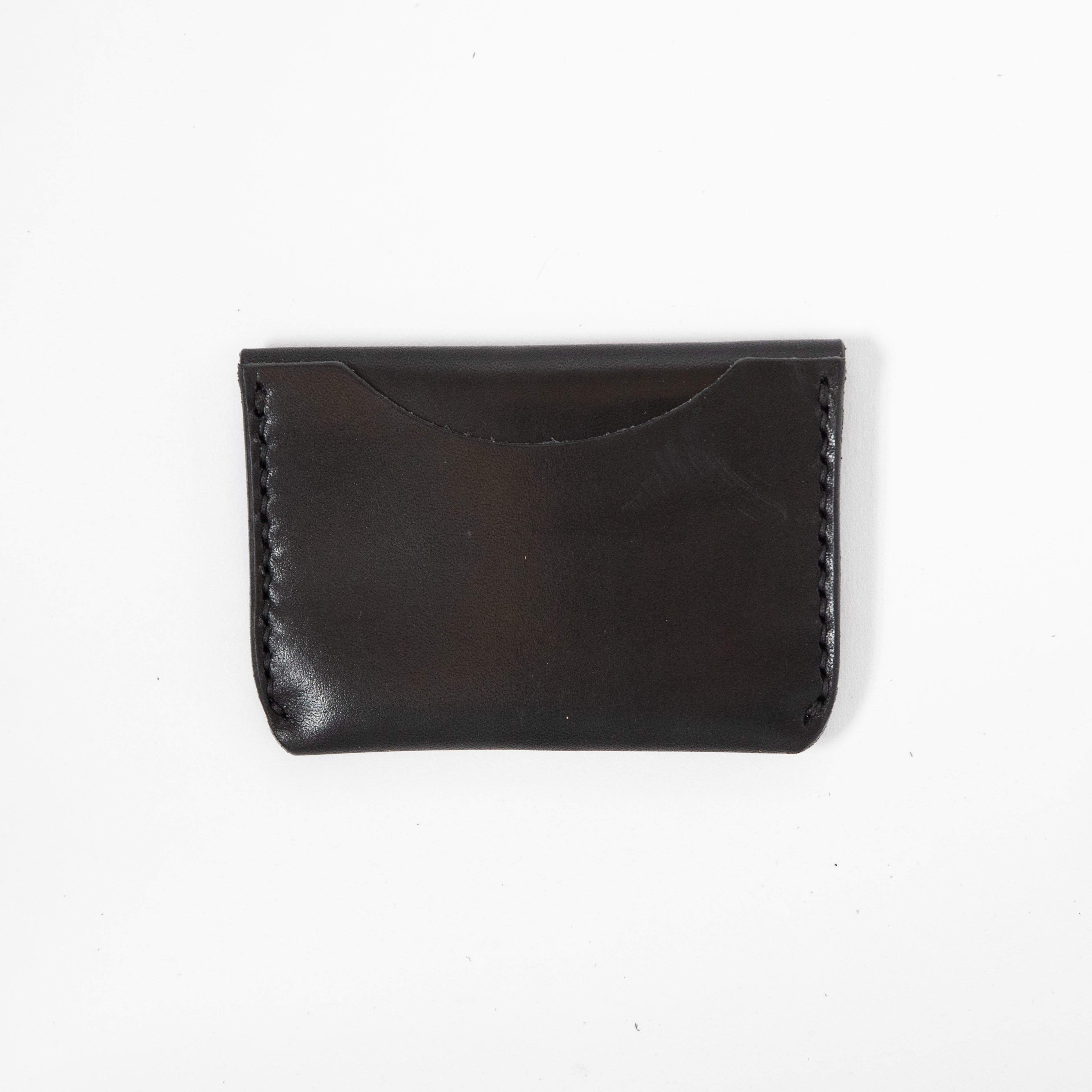 Black Flap Wallet- mens leather wallet - handmade leather wallets at KMM & Co.