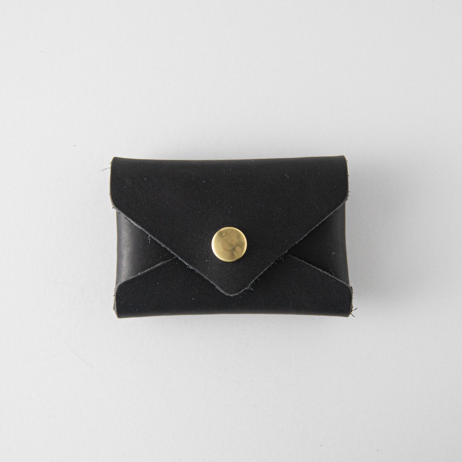 Black Harvest Card Envelope- card holder wallet - leather wallet made in America at KMM & Co.