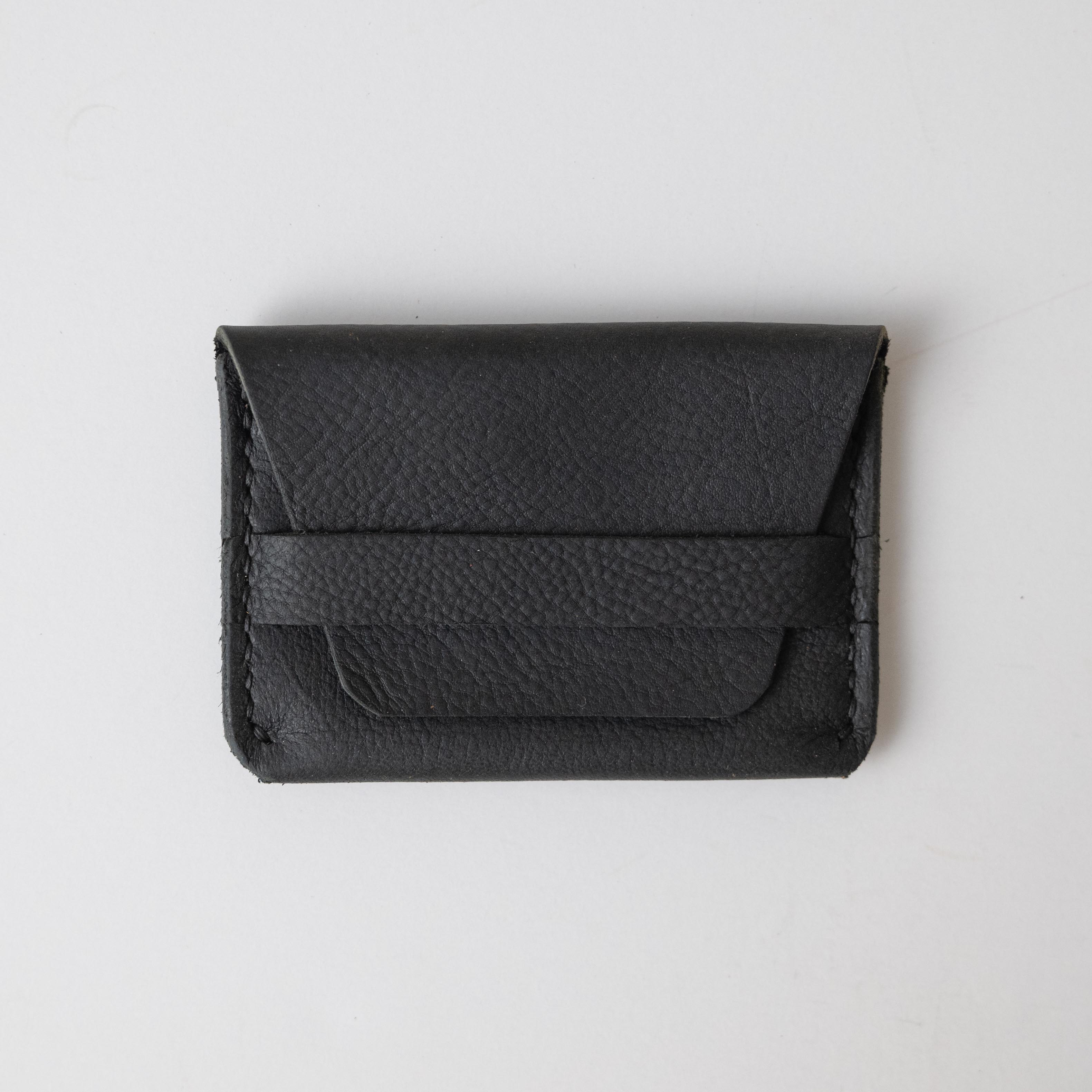 Black Kodiak Flap Wallet- mens leather wallet - handmade leather wallets at KMM & Co.