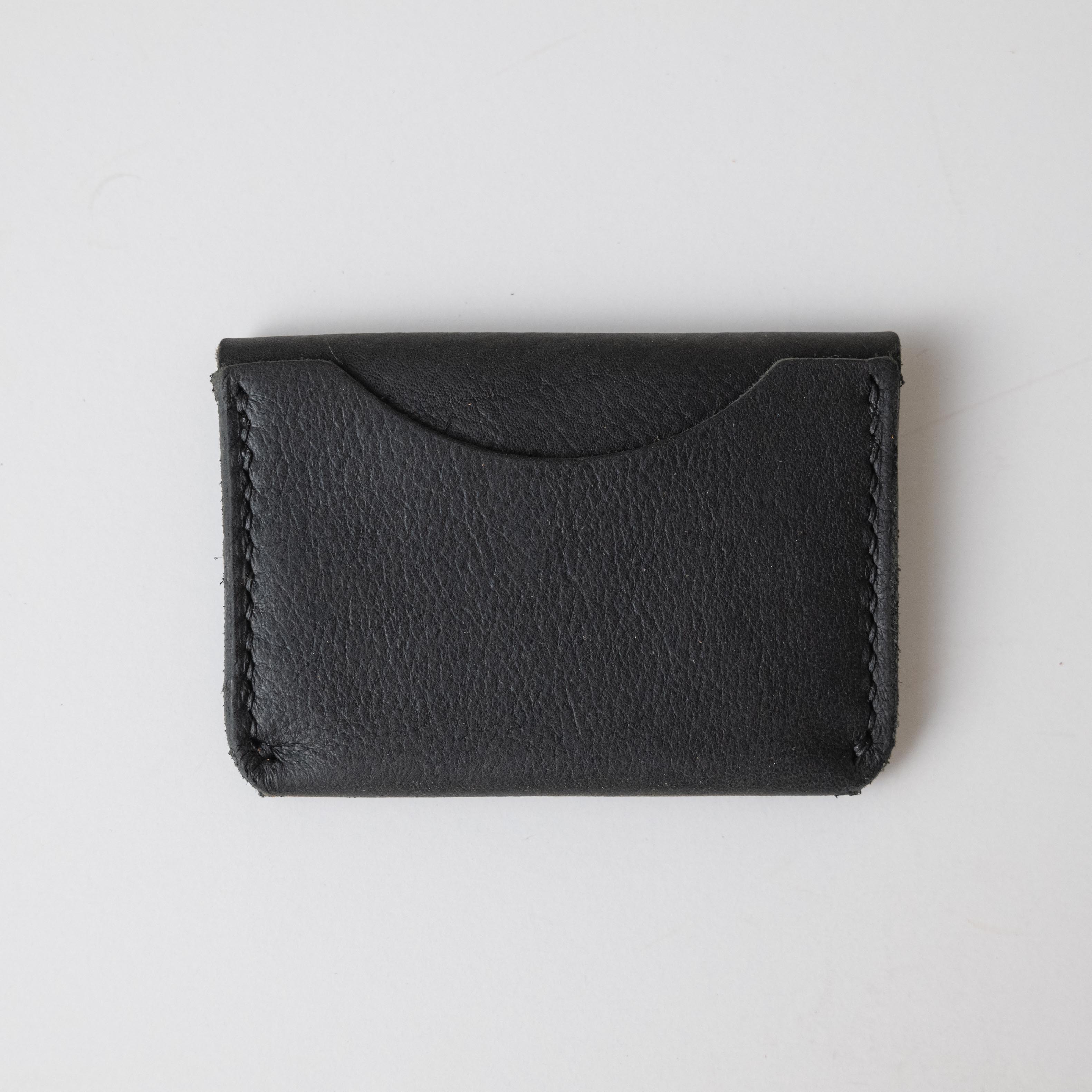 Black Kodiak Flap Wallet- mens leather wallet - handmade leather wallets at KMM & Co.