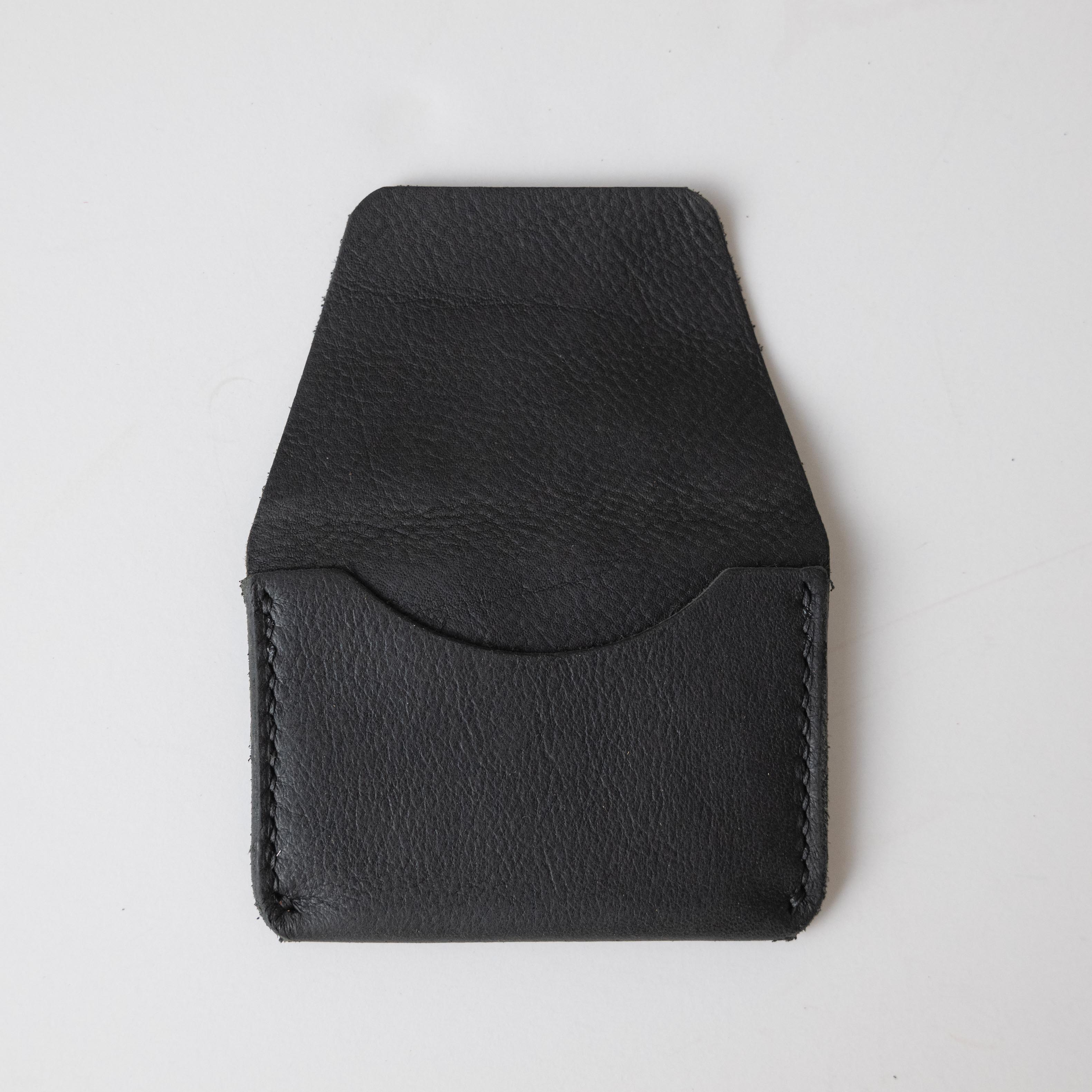 Black Kodiak Flap Wallet- mens leather wallet - handmade leather wallets at KMM & Co.