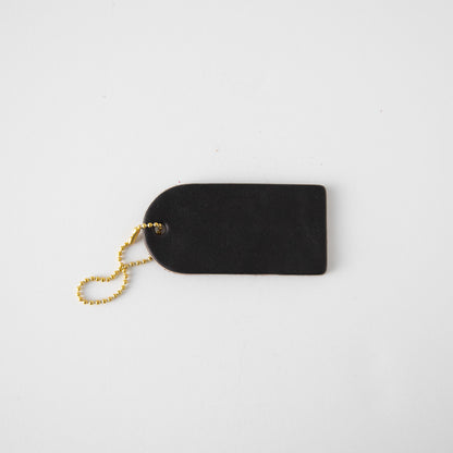 Black Mini Leather Tag- personalized luggage tags - custom luggage tags - KMM &amp; Co.
