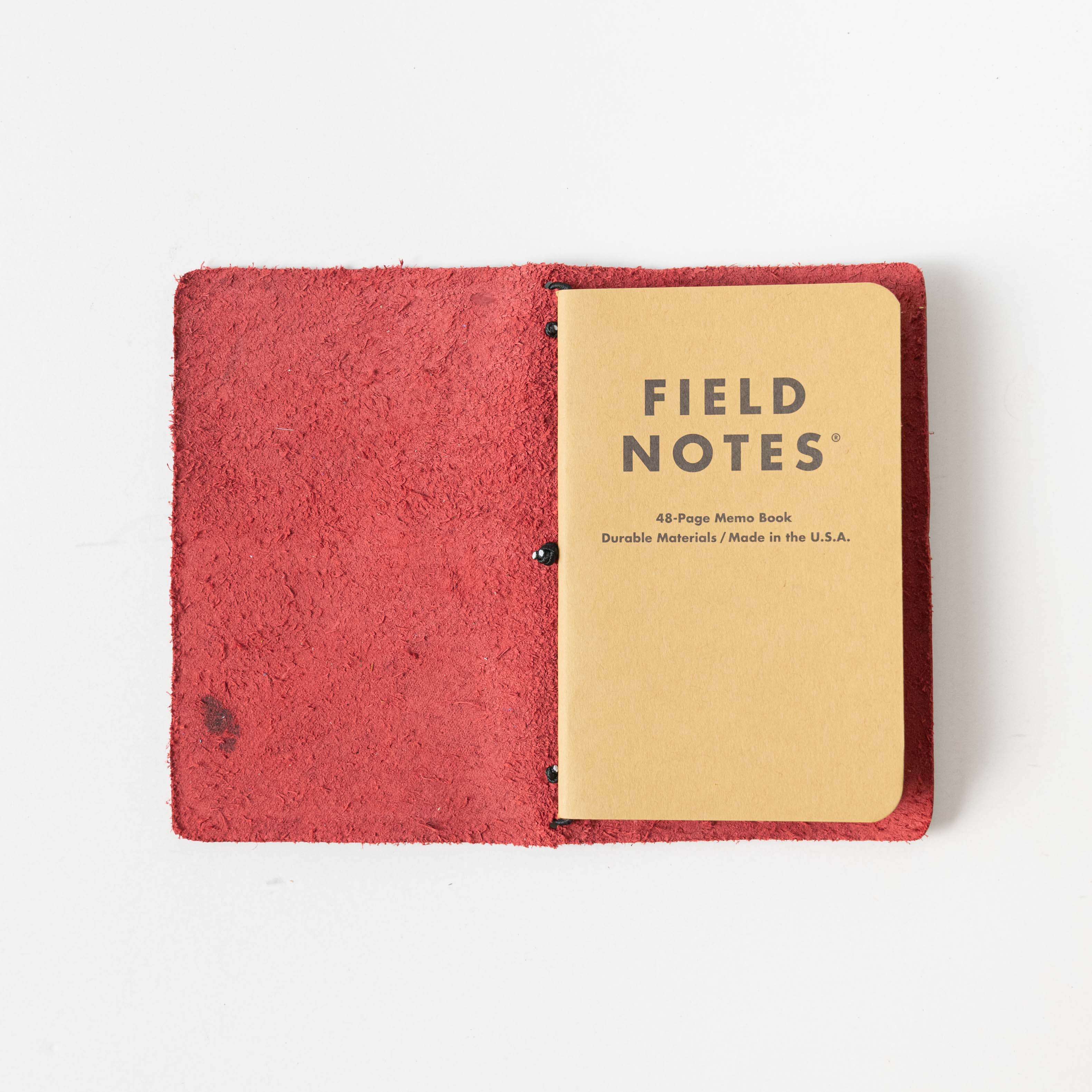 Blood Moon Travel Notebook- leather journal - leather notebook - KMM & Co.
