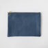 Blue Cypress Medium Zip Pouch- leather zipper pouch - KMM & Co.