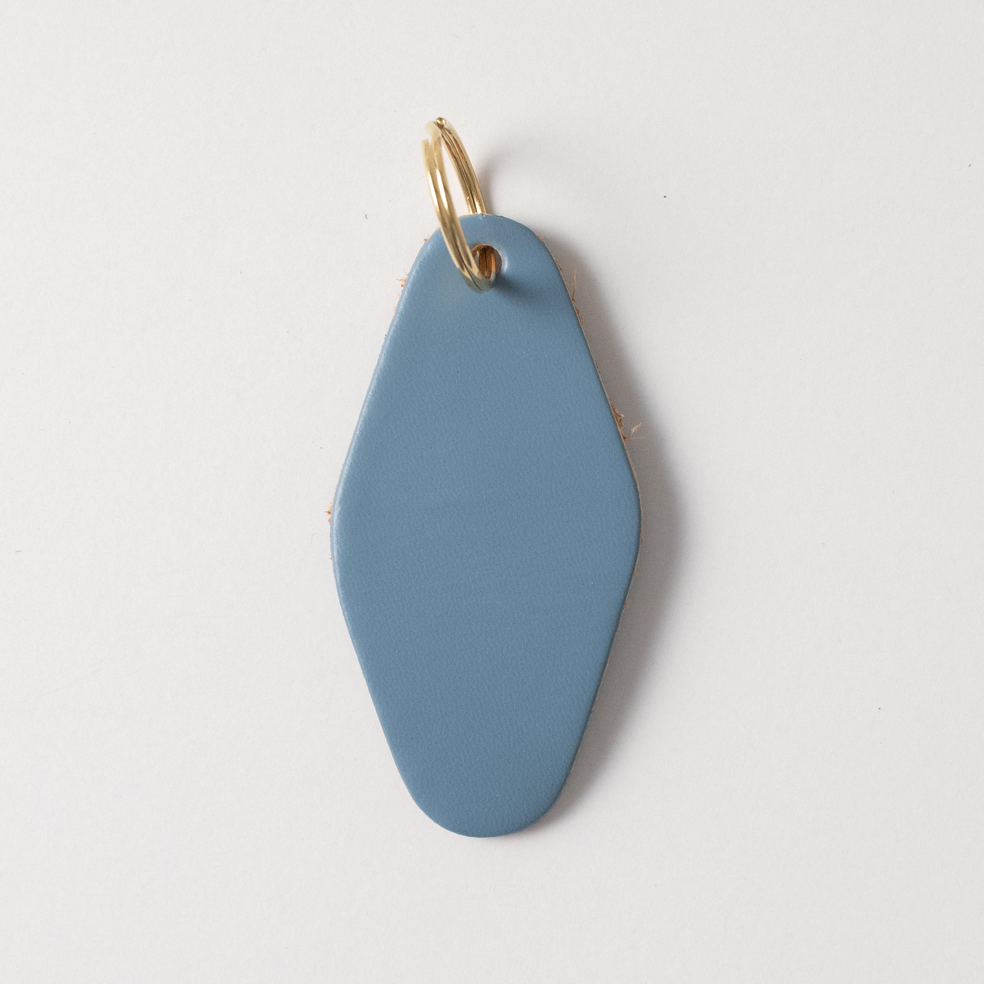 Blue Steel Hotel Key Fob- leather keychain - leather key holder - leather key fob - KMM & Co.