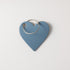 Blue Steel Leather Heart Tag- personalized luggage tags - custom luggage tags - KMM & Co.