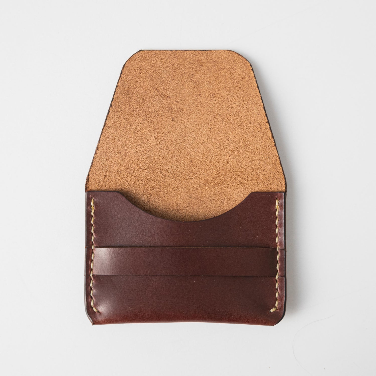 British Tan Double Shot Flap Wallet- mens leather wallet - handmade leather wallets at KMM & Co.