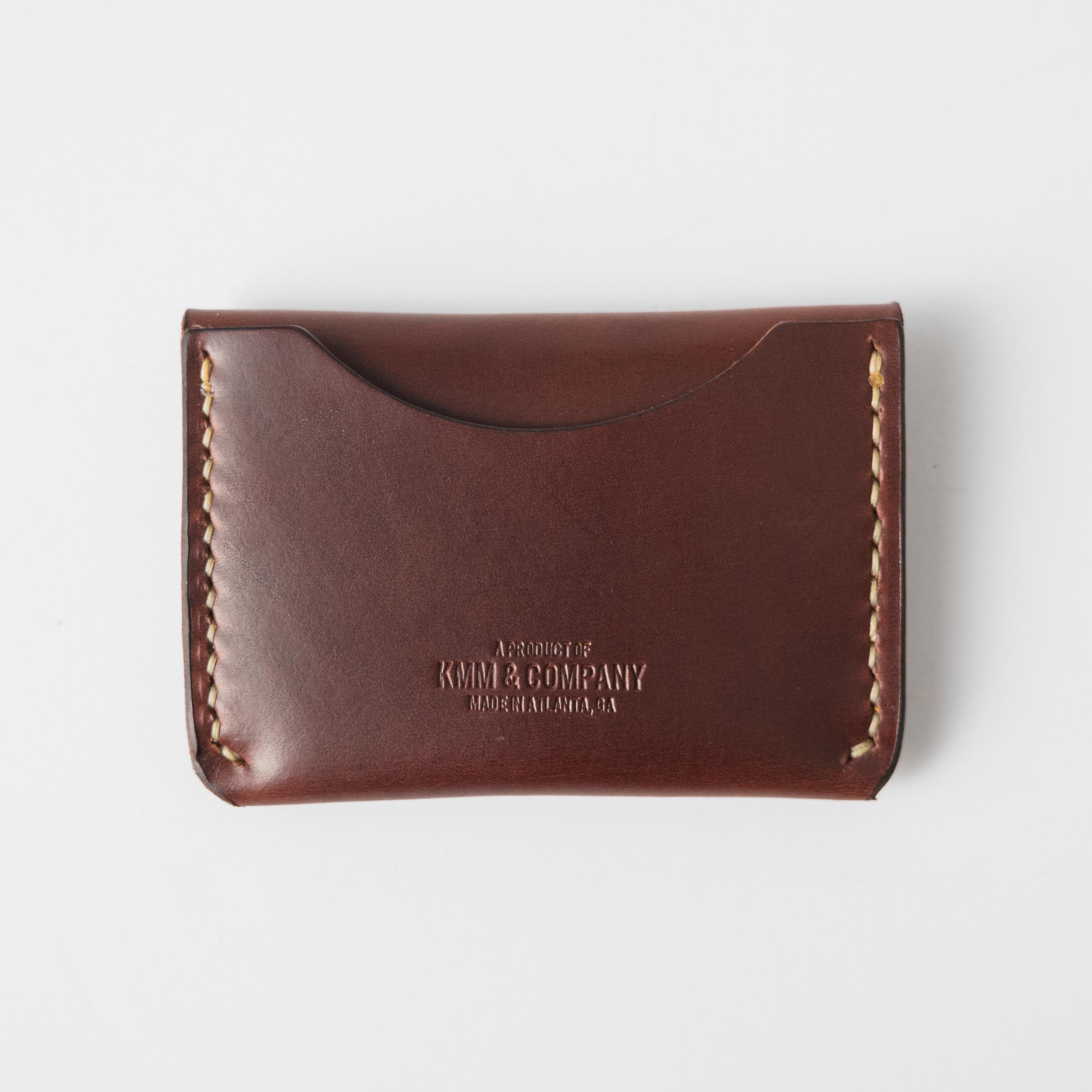 British Tan Double Shot Flap Wallet- mens leather wallet - handmade leather wallets at KMM & Co.