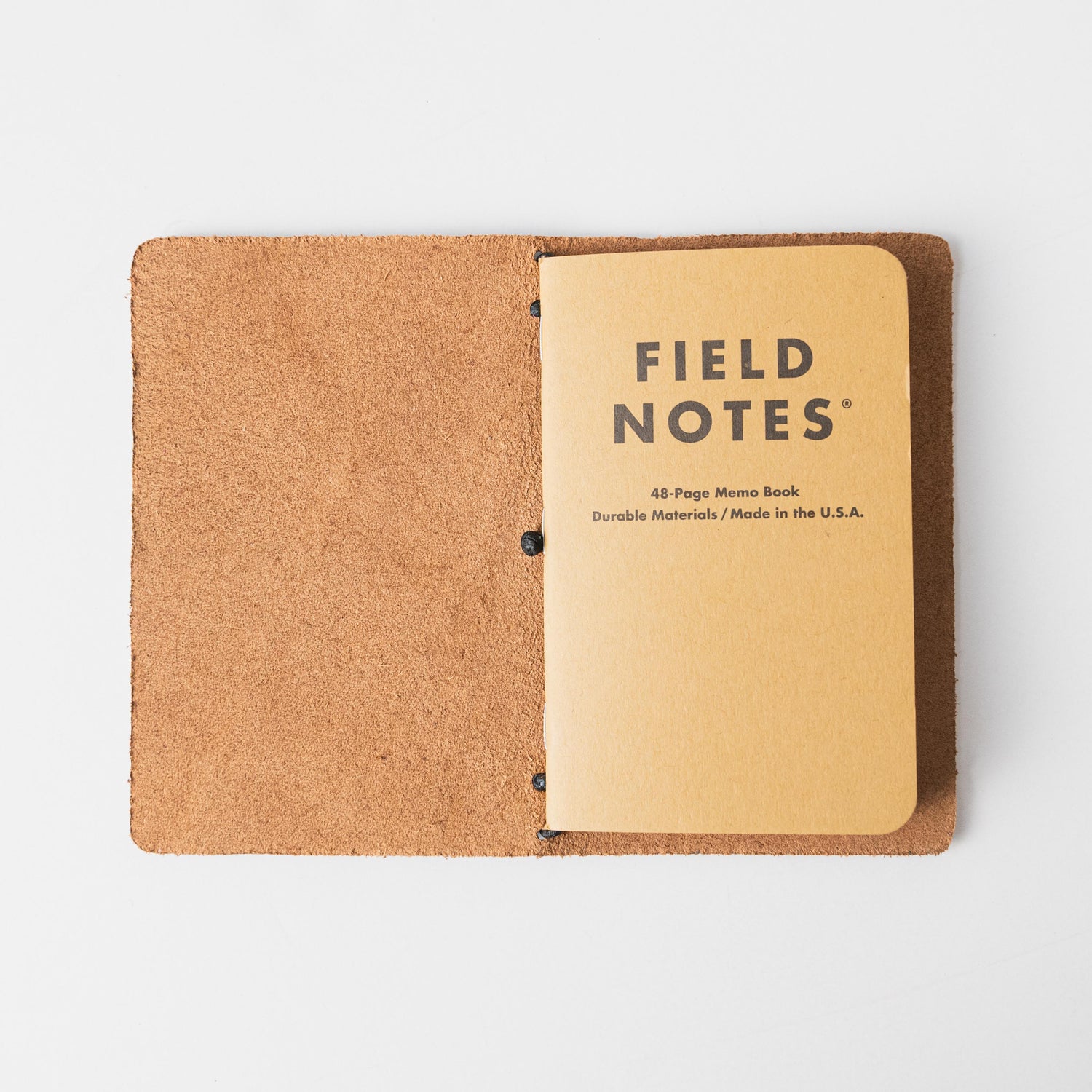 British Tan Double Shot Travel Notebook- leather journal - leather notebook - KMM & Co.