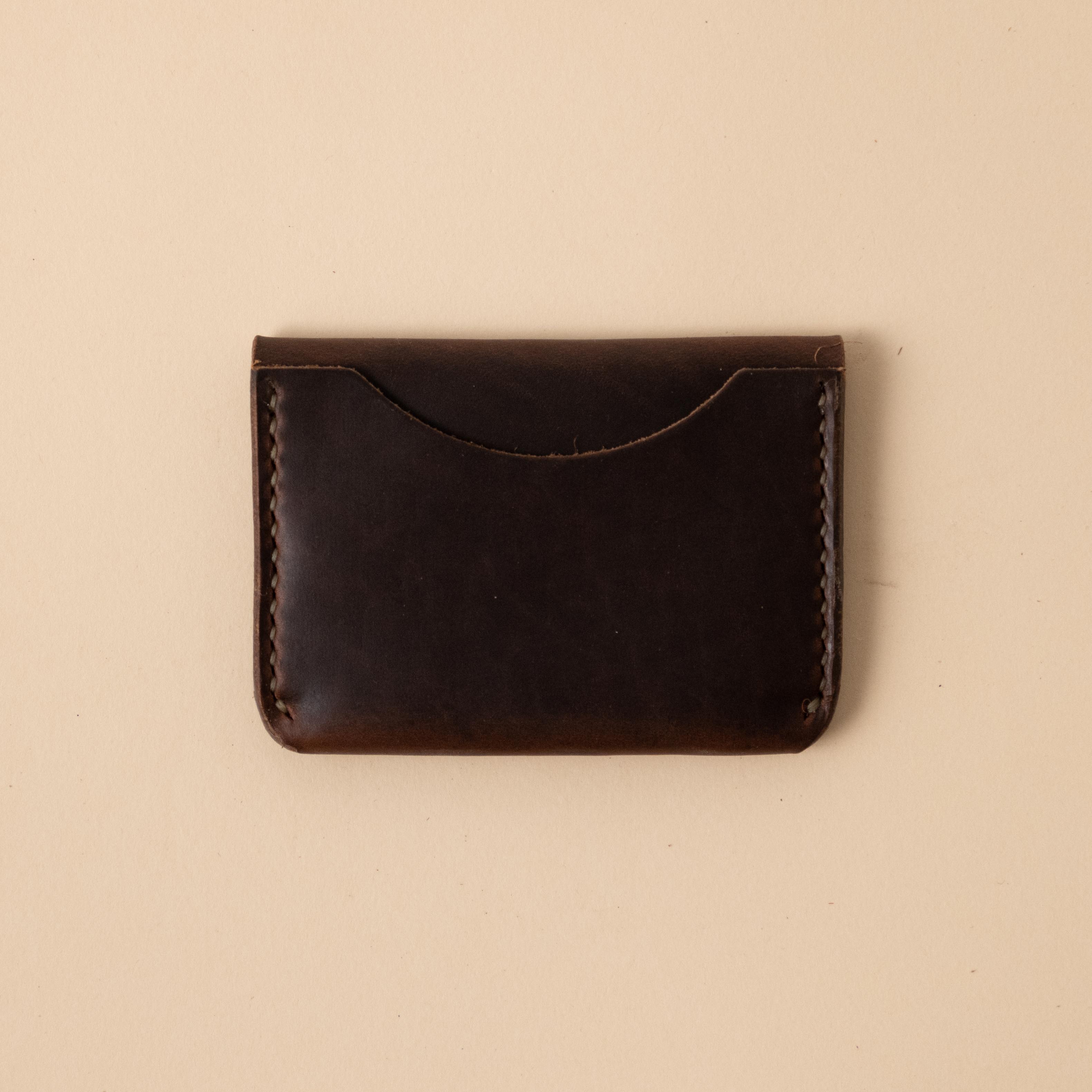 Brown Chromexcel Flap Wallet- mens leather wallet - handmade leather wallets at KMM & Co.