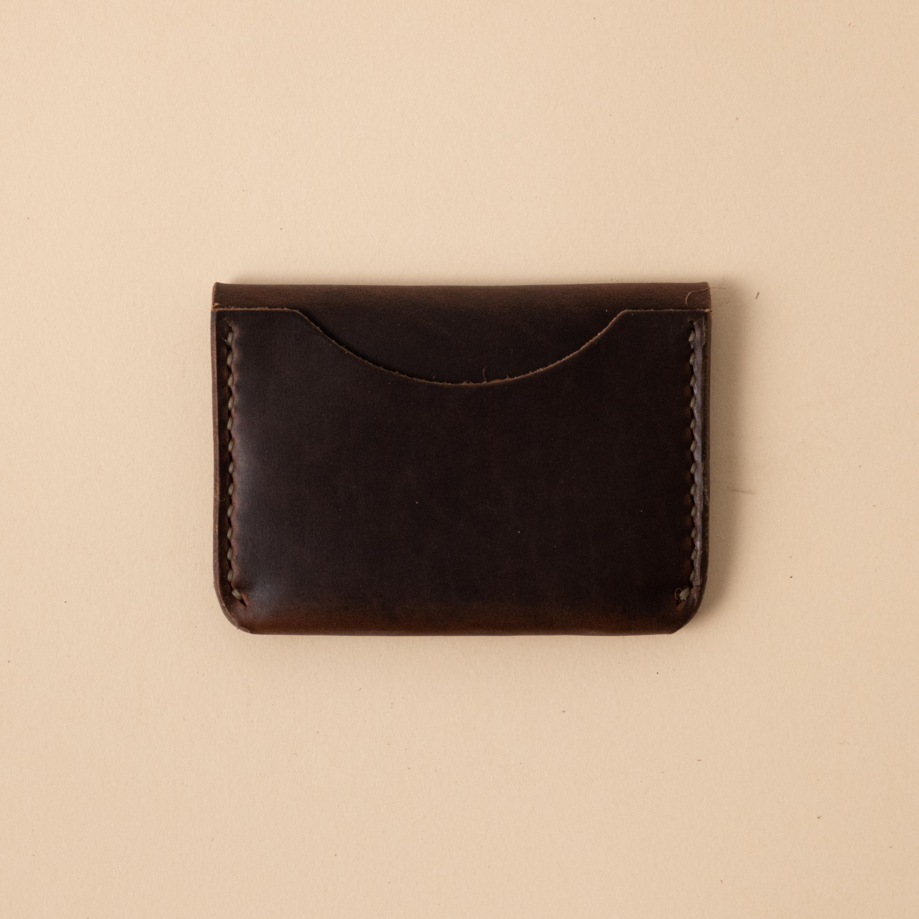 Brown Chromexcel Flap Wallet- mens leather wallet - handmade leather wallets at KMM &amp; Co.