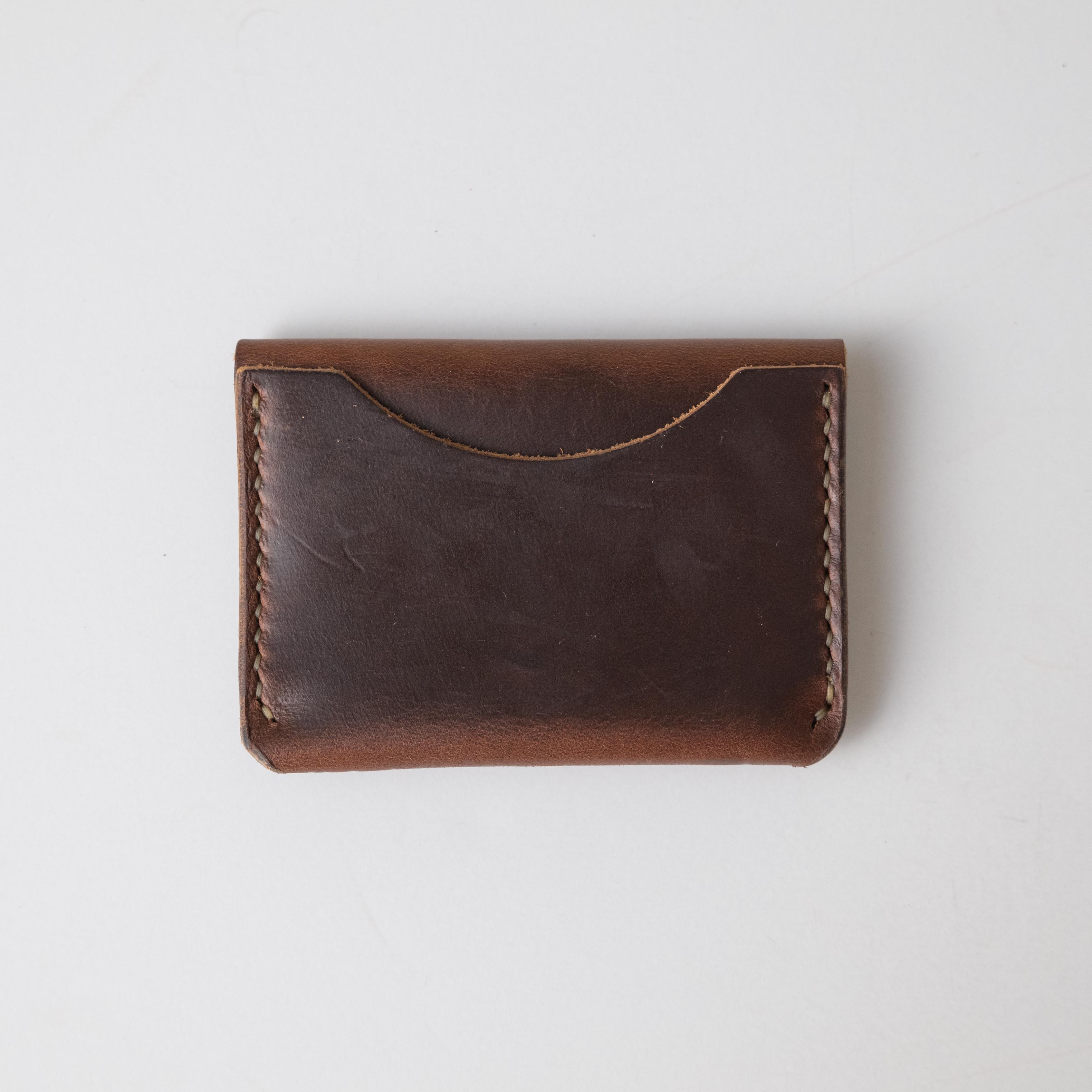 Brown Chromexcel Flap Wallet- mens leather wallet - handmade leather wallets at KMM & Co.