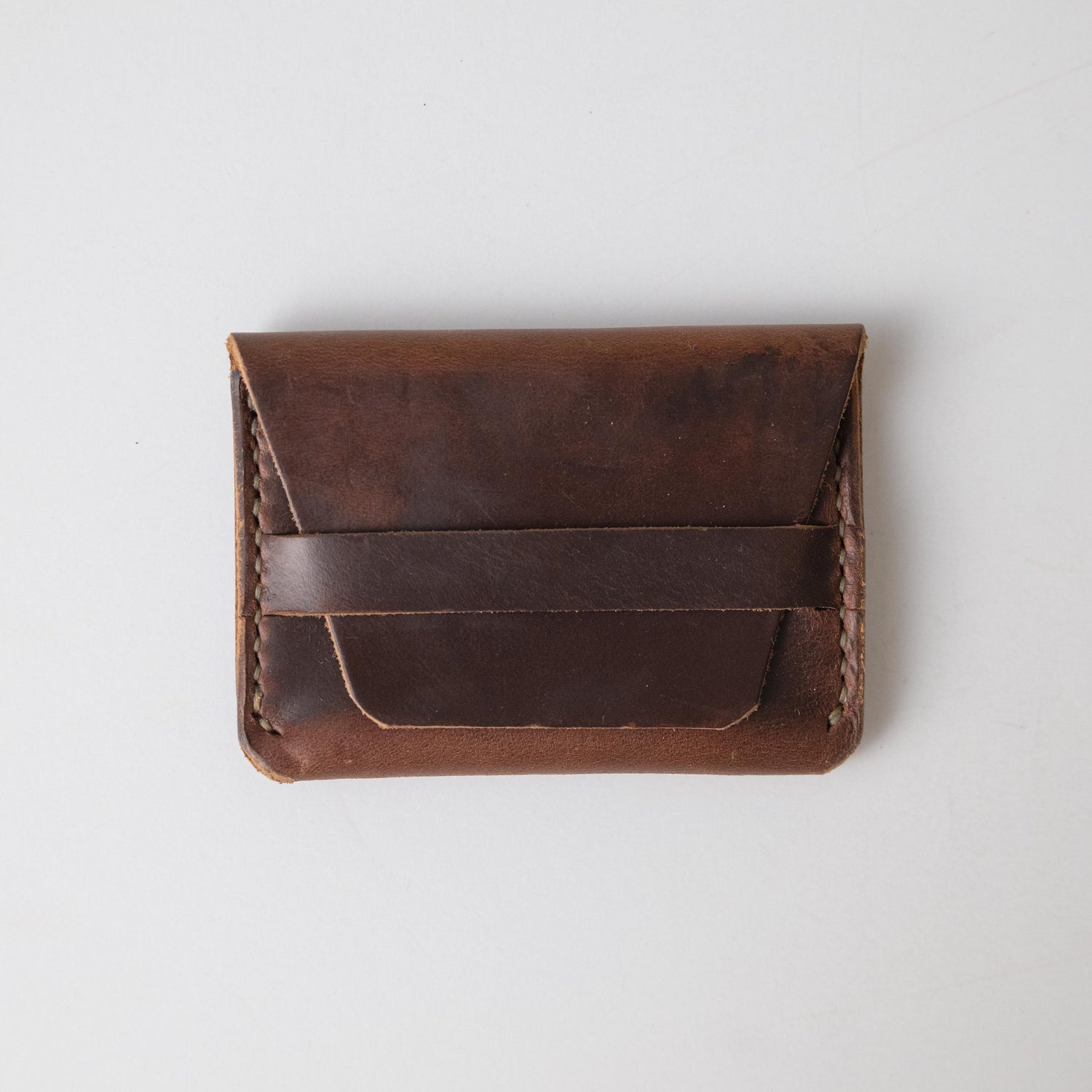 Brown Chromexcel Flap Wallet- mens leather wallet - handmade leather wallets at KMM & Co.