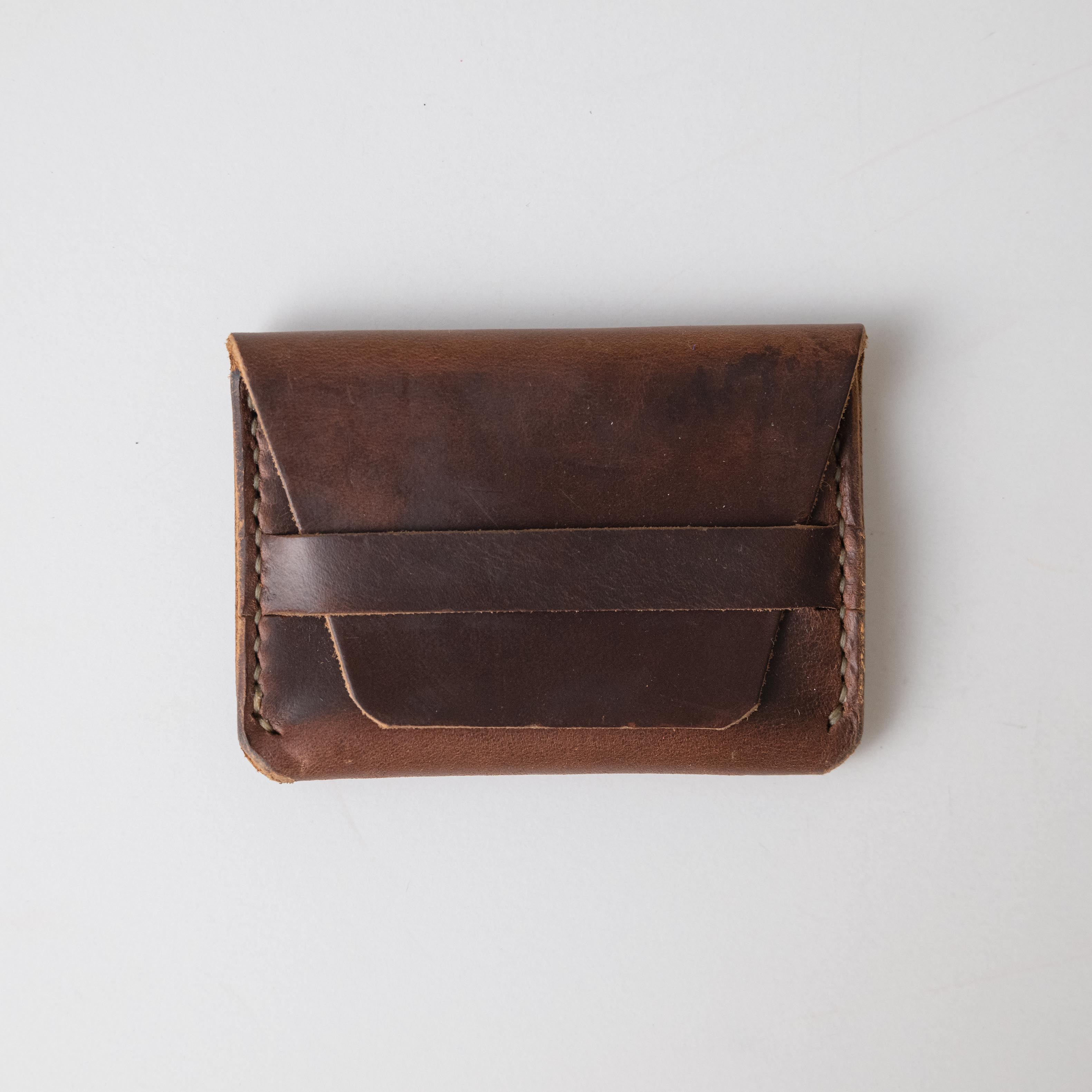 Brown Chromexcel Flap Wallet- mens leather wallet - handmade leather wallets at KMM & Co.