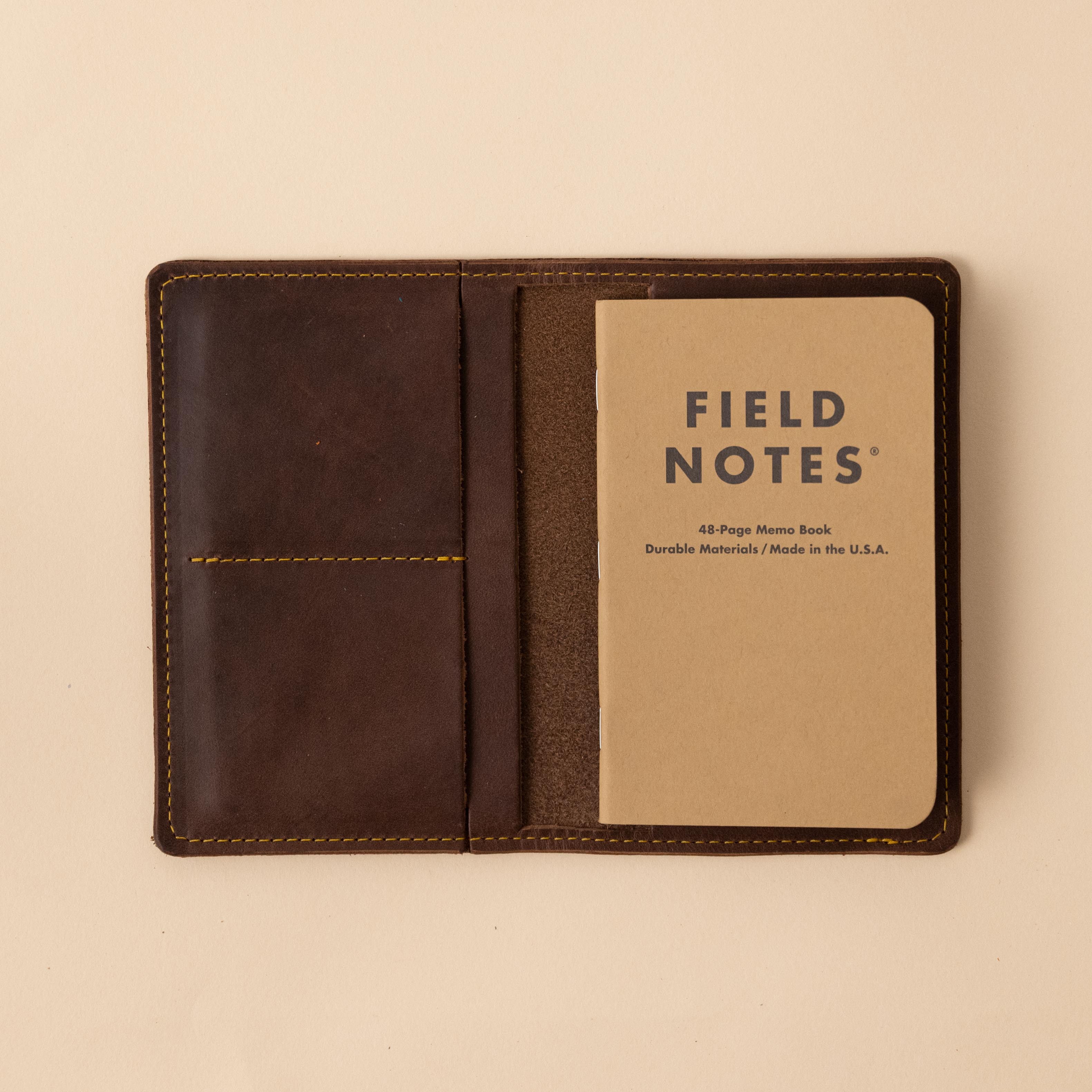 Brown Chromexcel Notebook Wallet- leather notebook cover - passport holder - KMM &amp; Co.