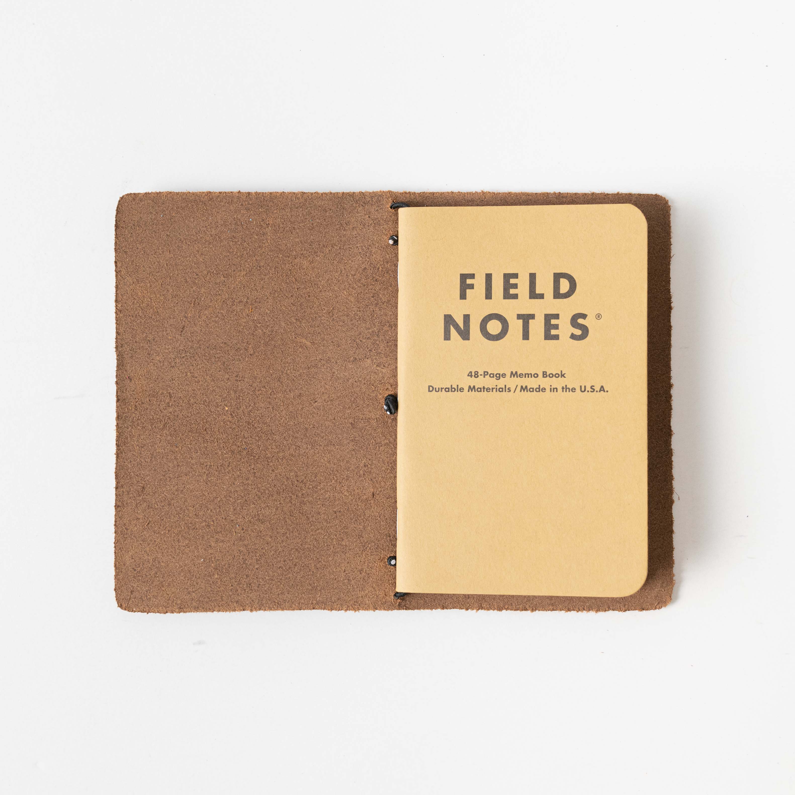 Brown Chromexcel Travel Notebook- leather journal - leather notebook - KMM & Co.
