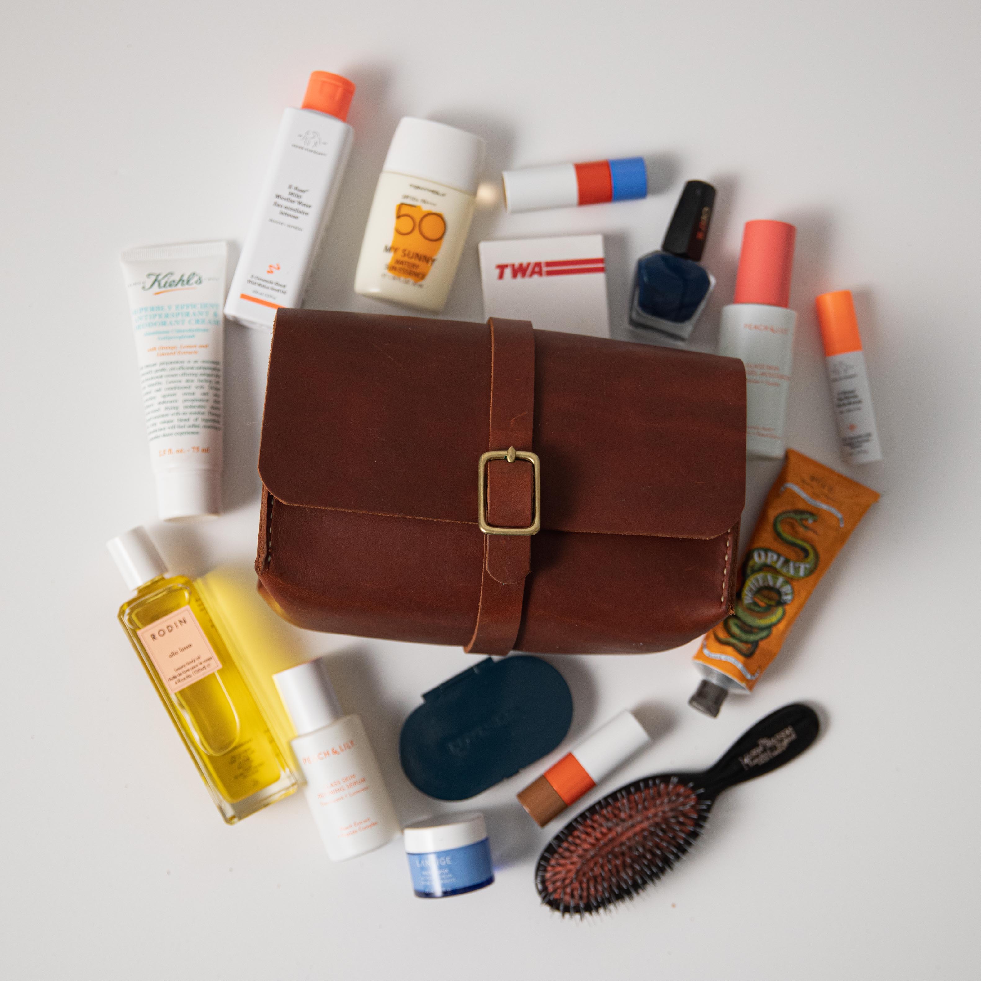 Brown Dopp Kit- mens toiletry bag - KMM & Co.