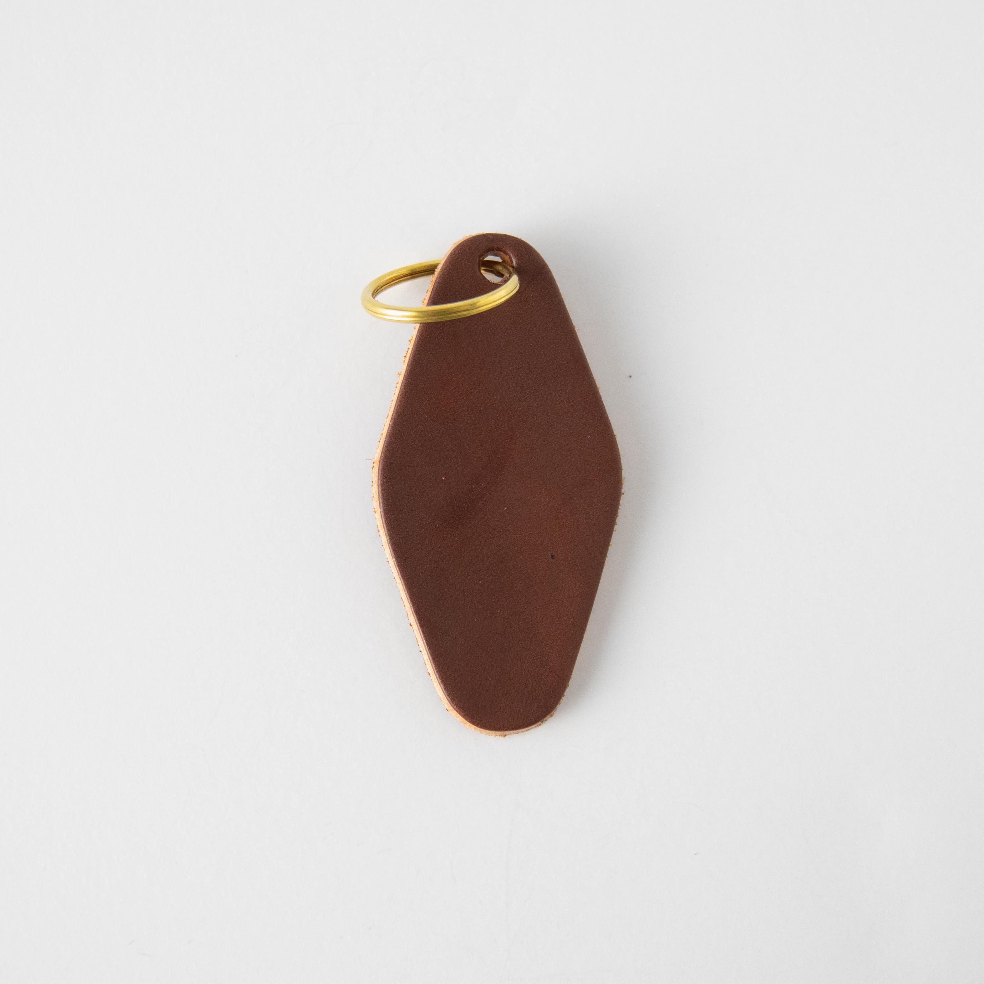 Brown Hotel Key Fob- leather keychain - leather key holder - leather key fob - KMM & Co.
