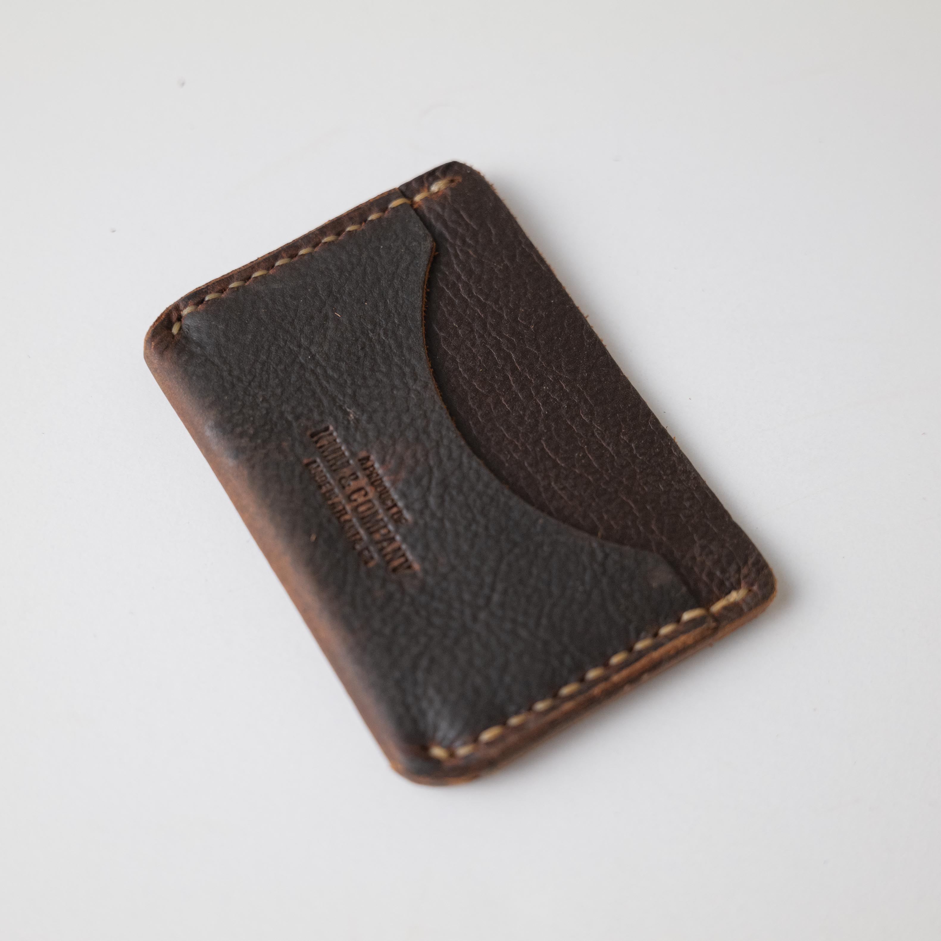 Brown Kodiak Card Case- mens leather wallet - leather wallets for women - KMM & Co.