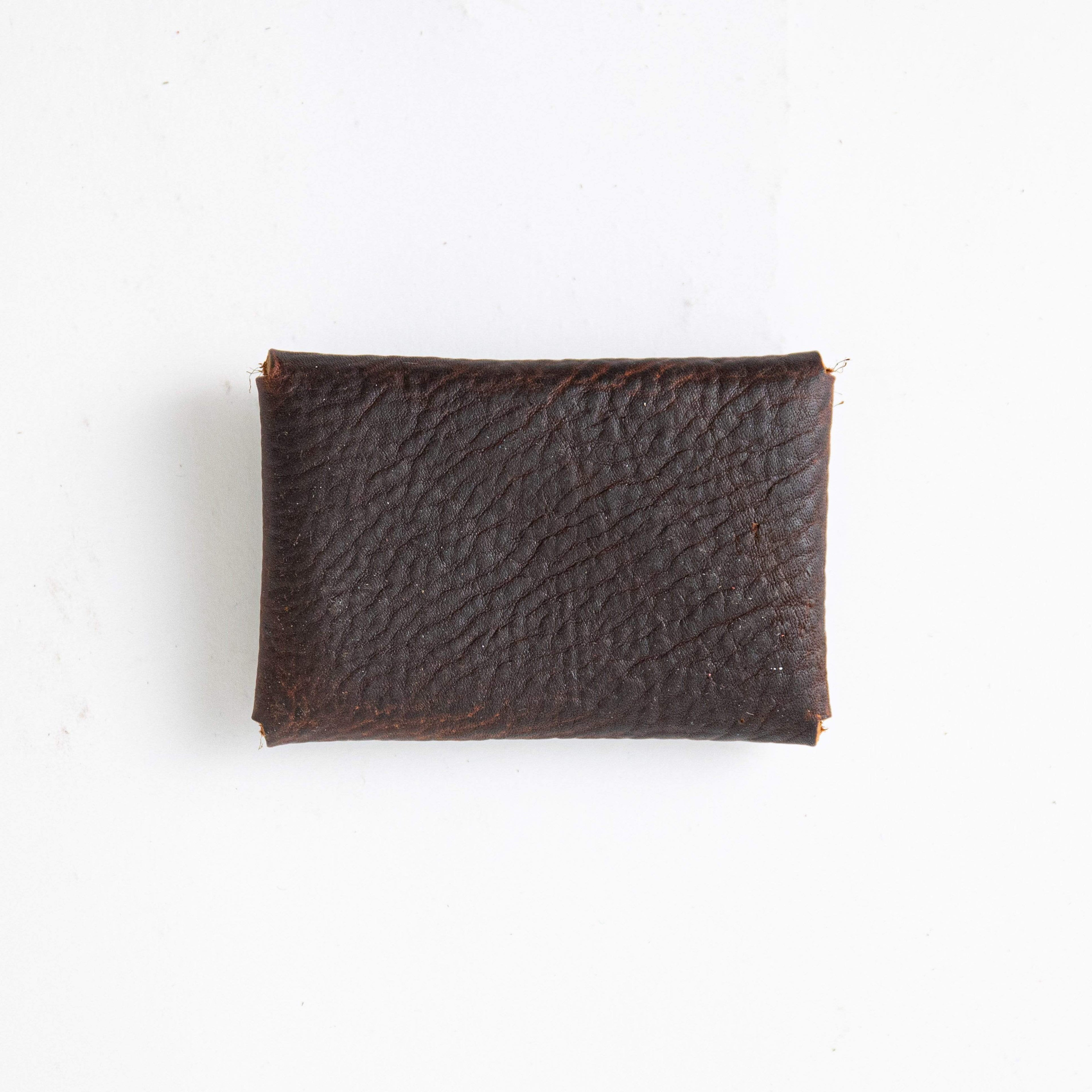 Brown Kodiak Card Envelope- card holder wallet - leather wallet made in America at KMM & Co.
