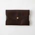 Brown Kodiak Envelope Clutch- leather clutch bag - handmade leather bags - KMM & Co.
