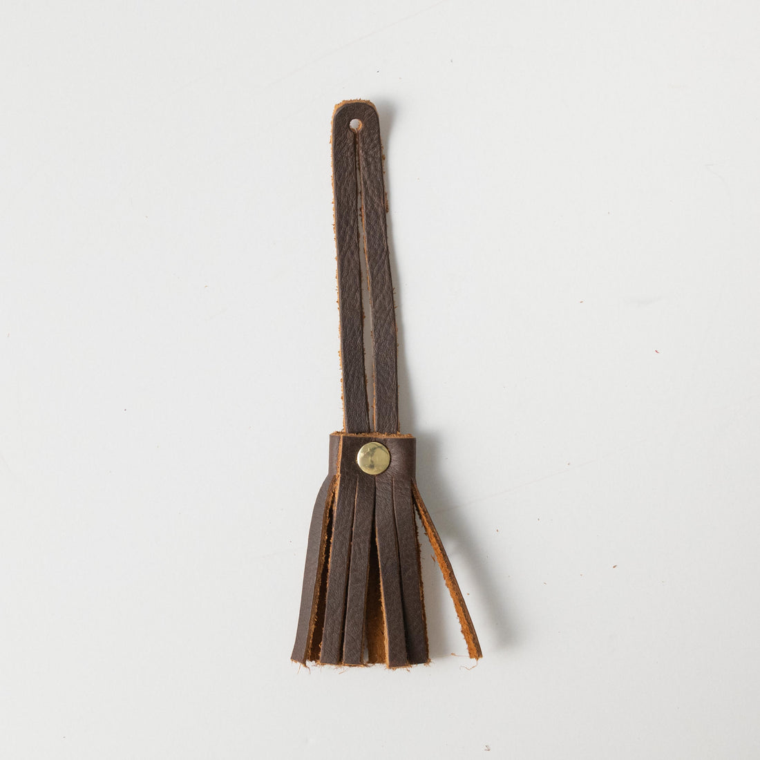 Brown Kodiak Mini Tassel- leather tassel keychain - KMM & Co.